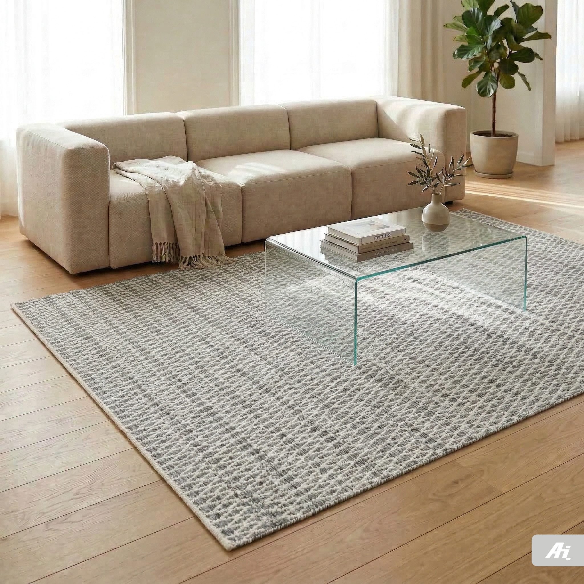 Carpet Avenue Teppich Kelim Vera - Dunkelgrau 300x200, Rechteck, Höhe: 4 mm