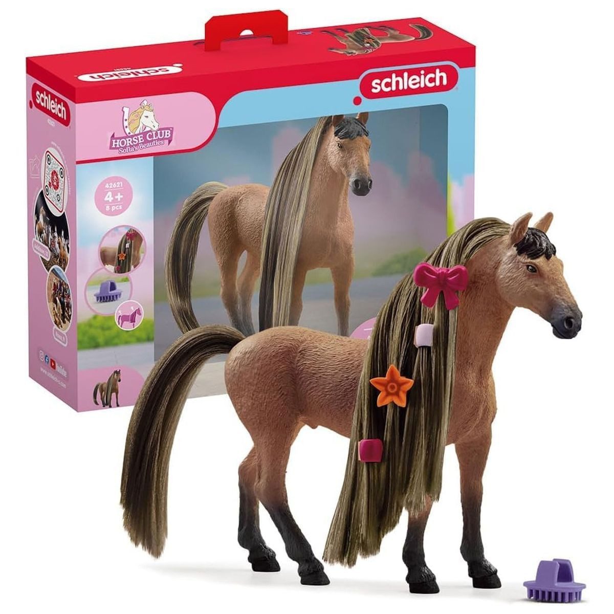 Schleich® Spielfigur Schleich 42621 - Horse Club - Beauty Horse Achal Tekkiner Hengst
