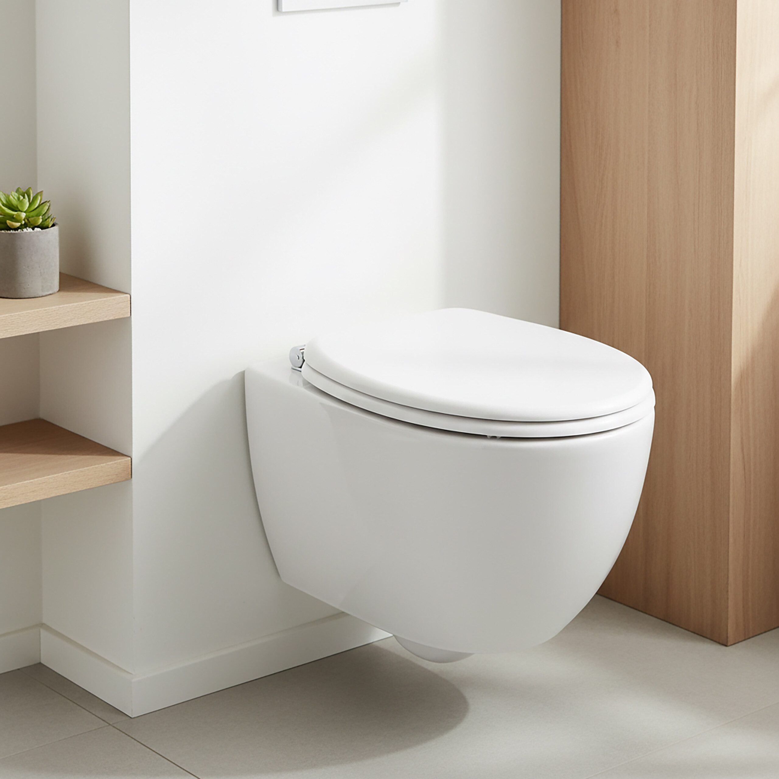 relaxdays WC-Sitz Toilettendeckel mit Absenkautomatik, weiß