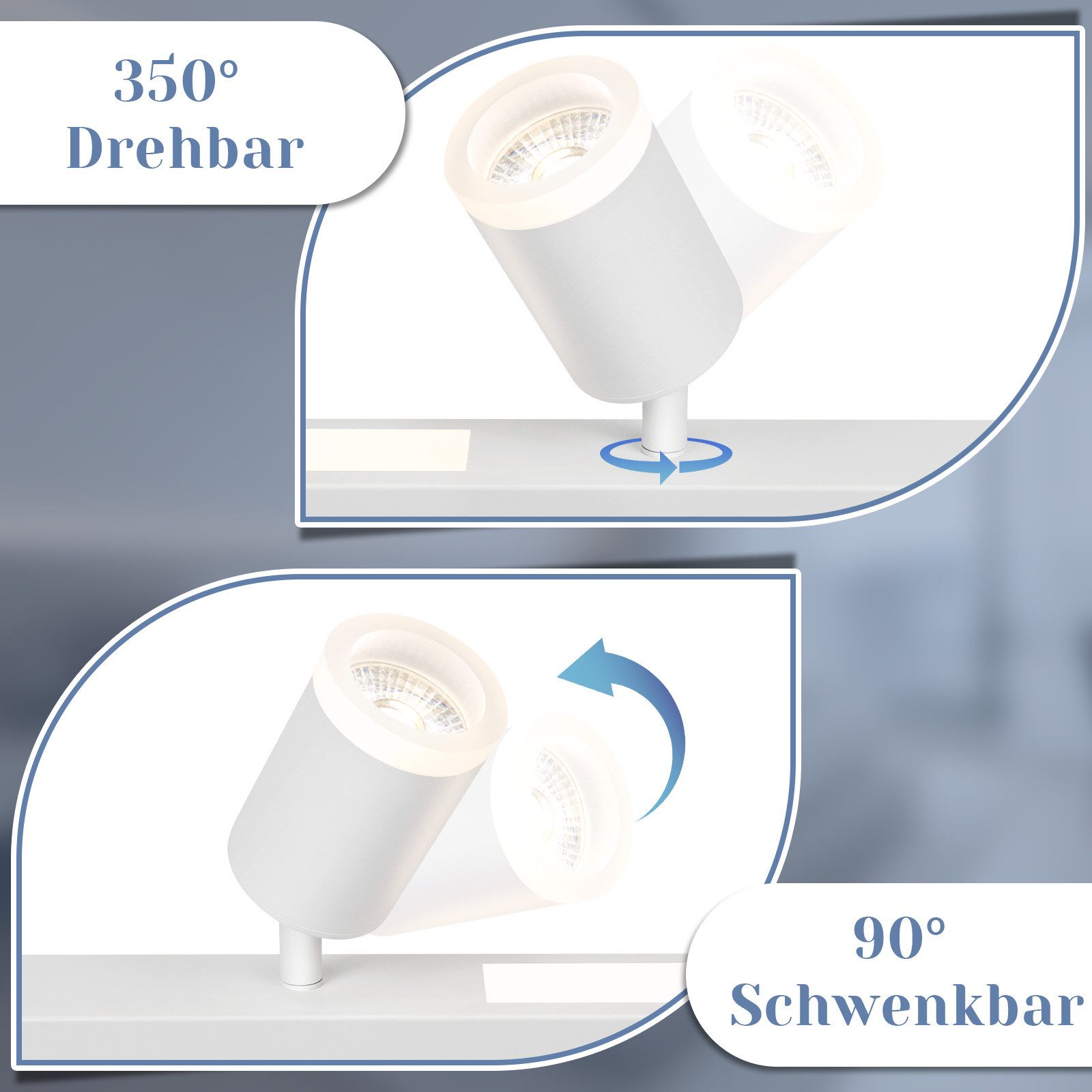ZMH Deckenstrahler 4 Flammig Dimmbar mit günstig online kaufen