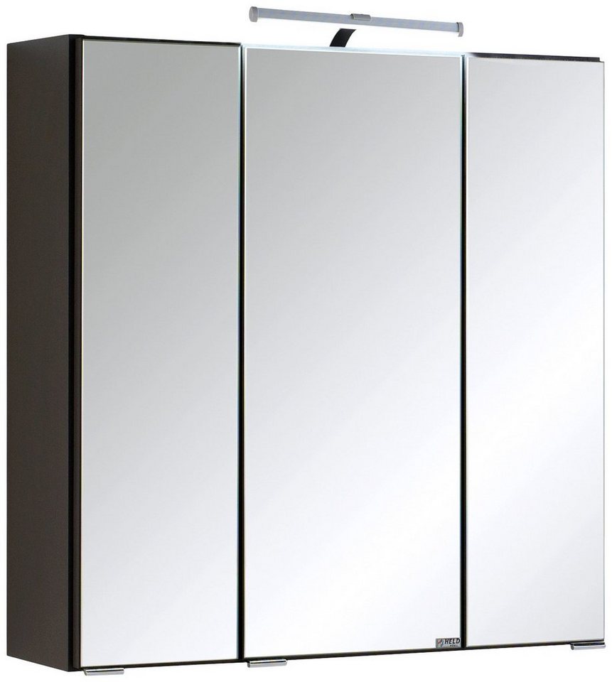 HELD MÖBEL Spiegelschrank Texas Spiegel mit Licht Badmöbel Badschrank  Badspiegel Bestseller mit 3 Türen, Breite 60cm, mit LED, Badmöbel,  Badezimmerspiegelschrank