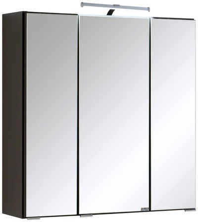 HELD MÖBEL Spiegelschrank »Texas« mit 3 Türen, Breite 60 cm, mit LED Aufsatzleuchte, Badmöbel, Hängeschrank