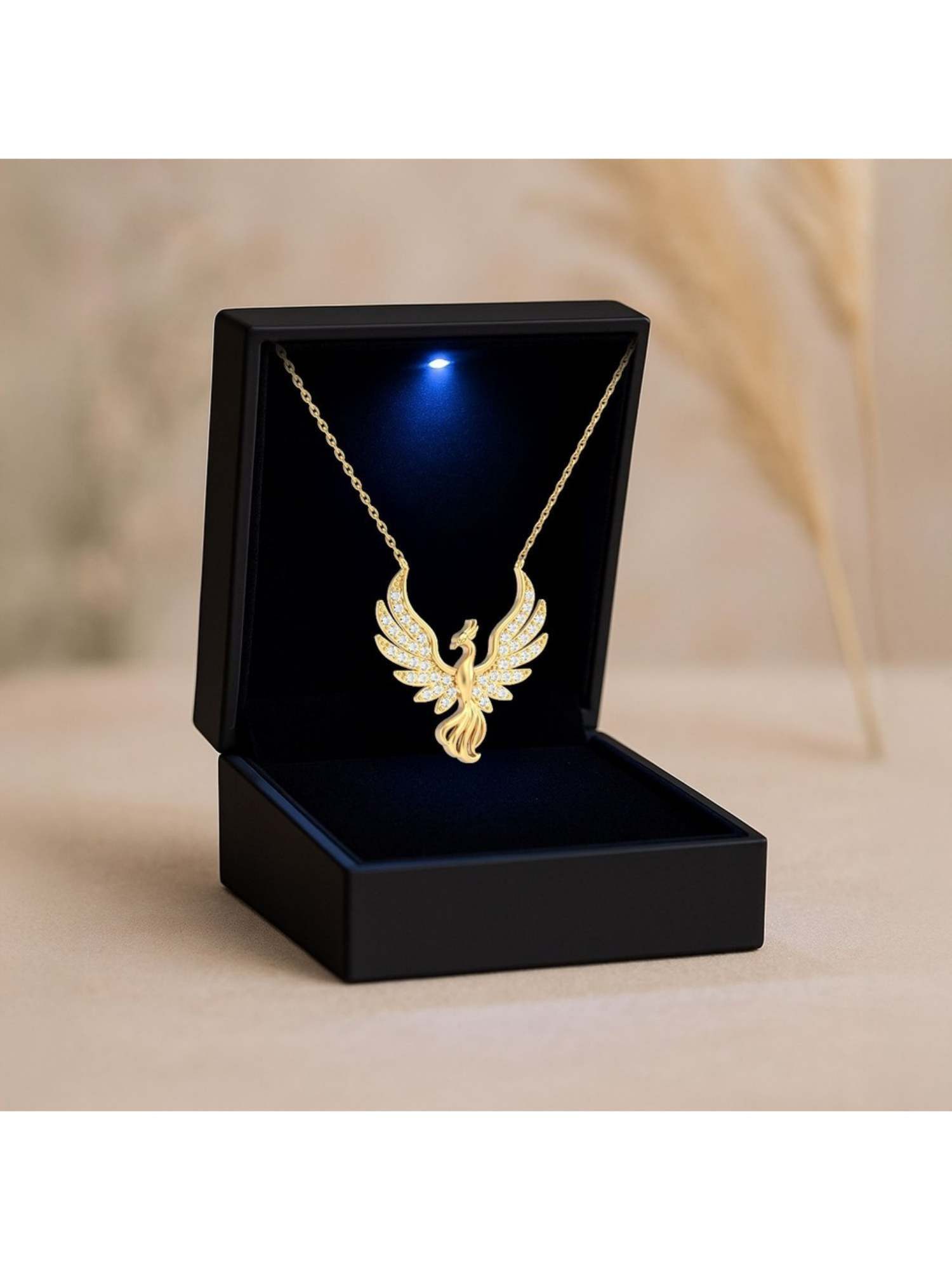 Nisan Kette und Anhänger Set, Phönix Halskette aus 925er Silber – Vergoldet günstig online kaufen