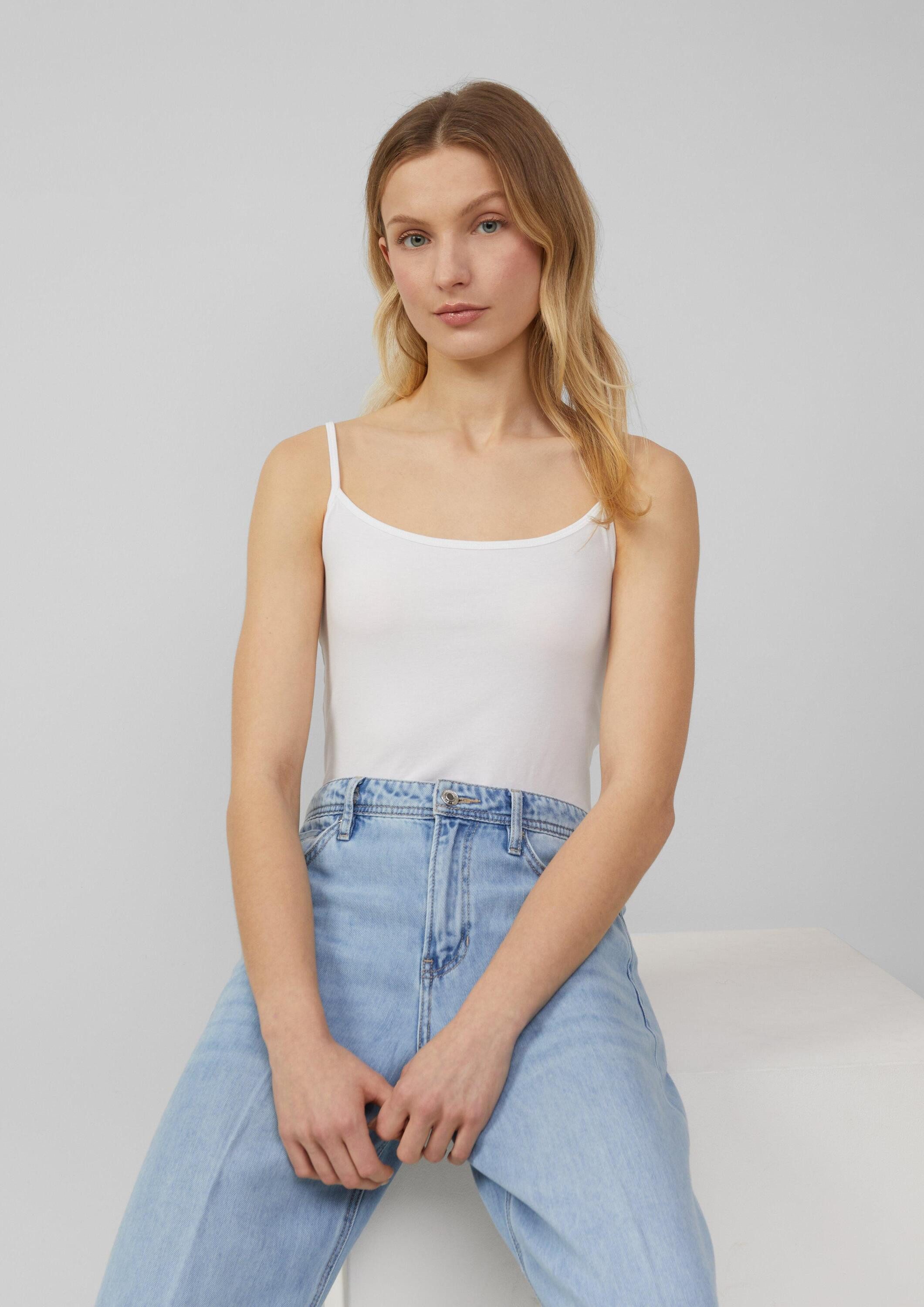 s.Oliver Muscleshirt T-Shirt Top mit verstellbaren Spaghettiträgern im Slim günstig online kaufen