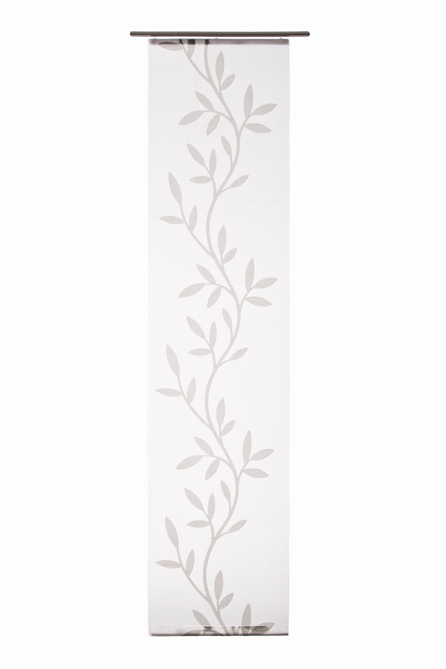 Lichtschutz, Flächenvorhang Vorhang, weiß, grau Farbe: Olivia 60x245cm HOMING,