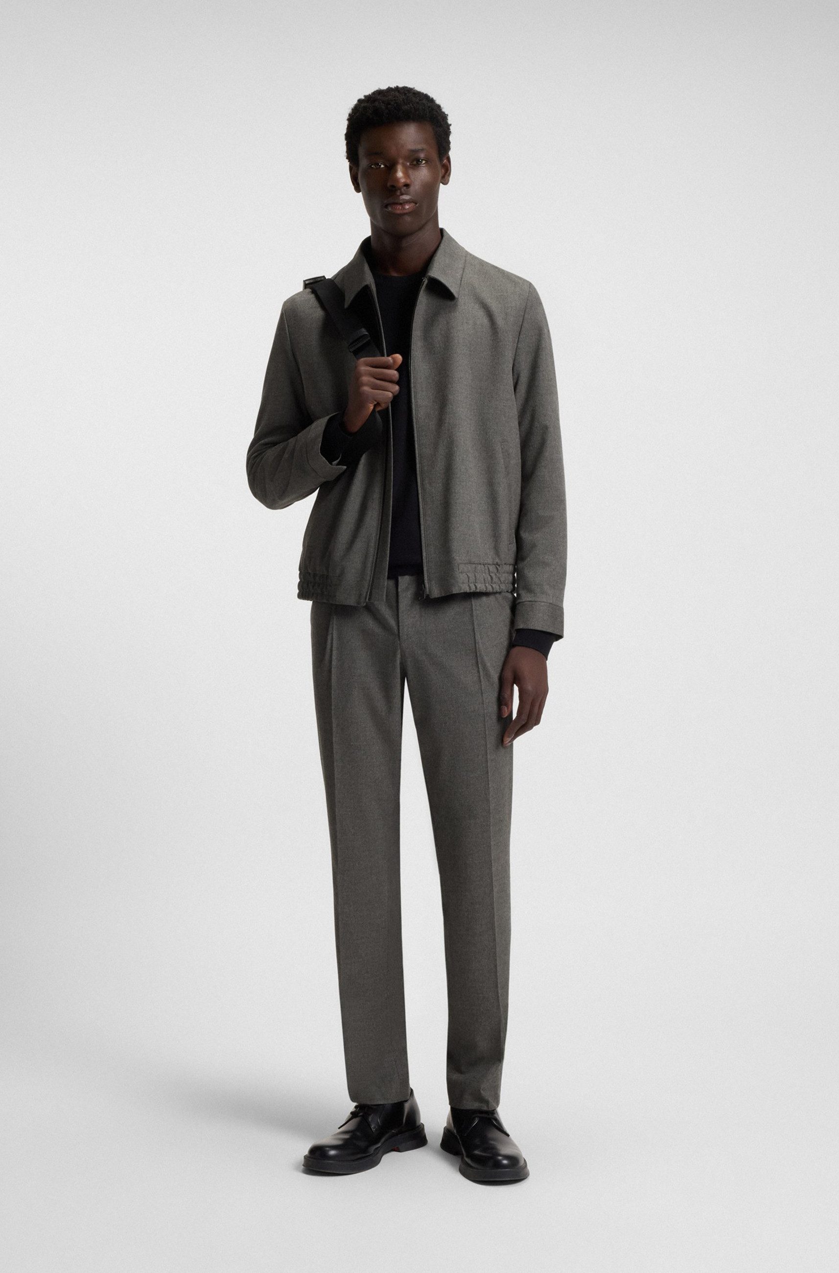 HUGO Anzughose Getlin aus Stretch-Flanell (1-tlg)