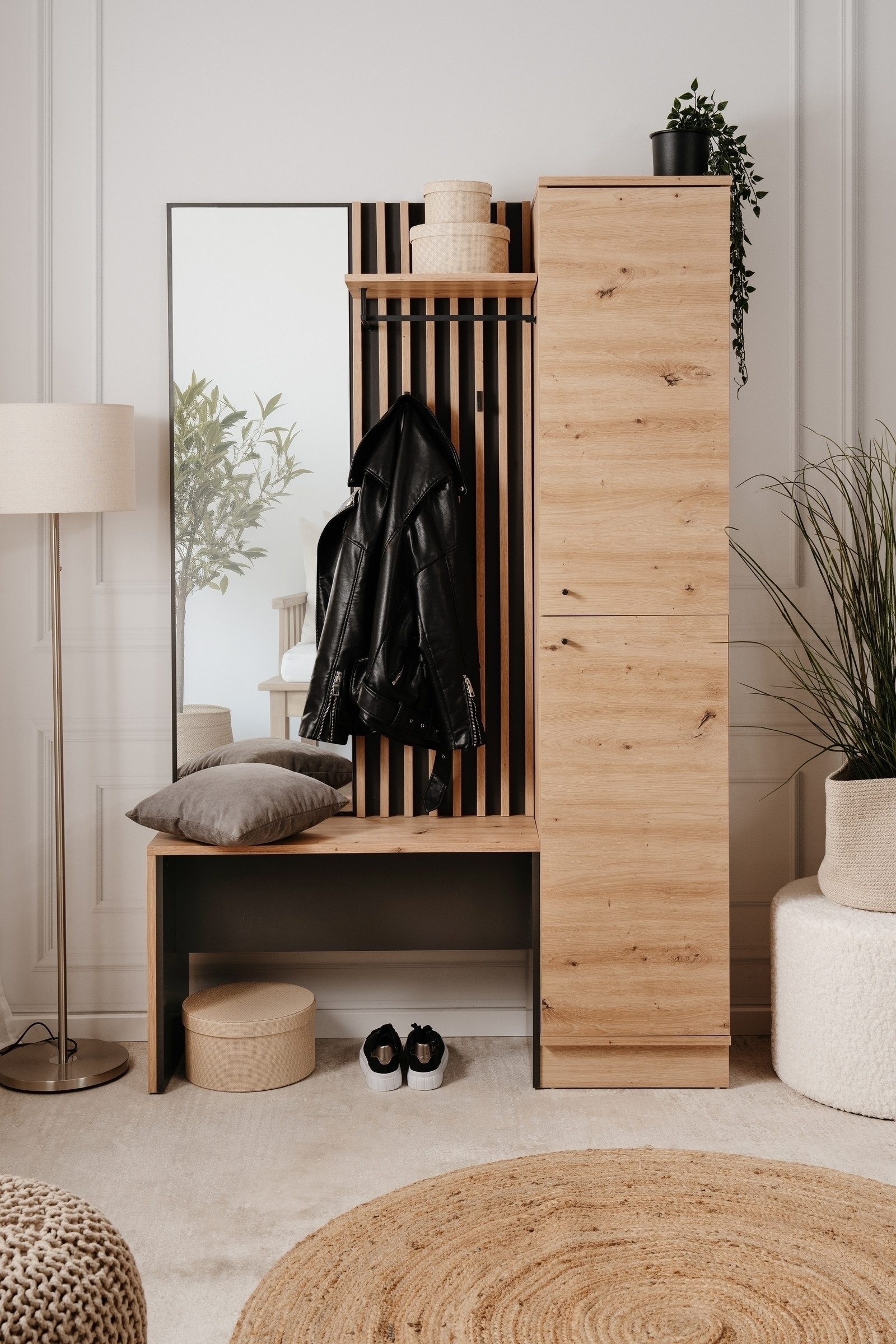 freiraum Kompaktgarderobe Medan in Dekor Artisan Oak / anthrazit - 122x190x günstig online kaufen