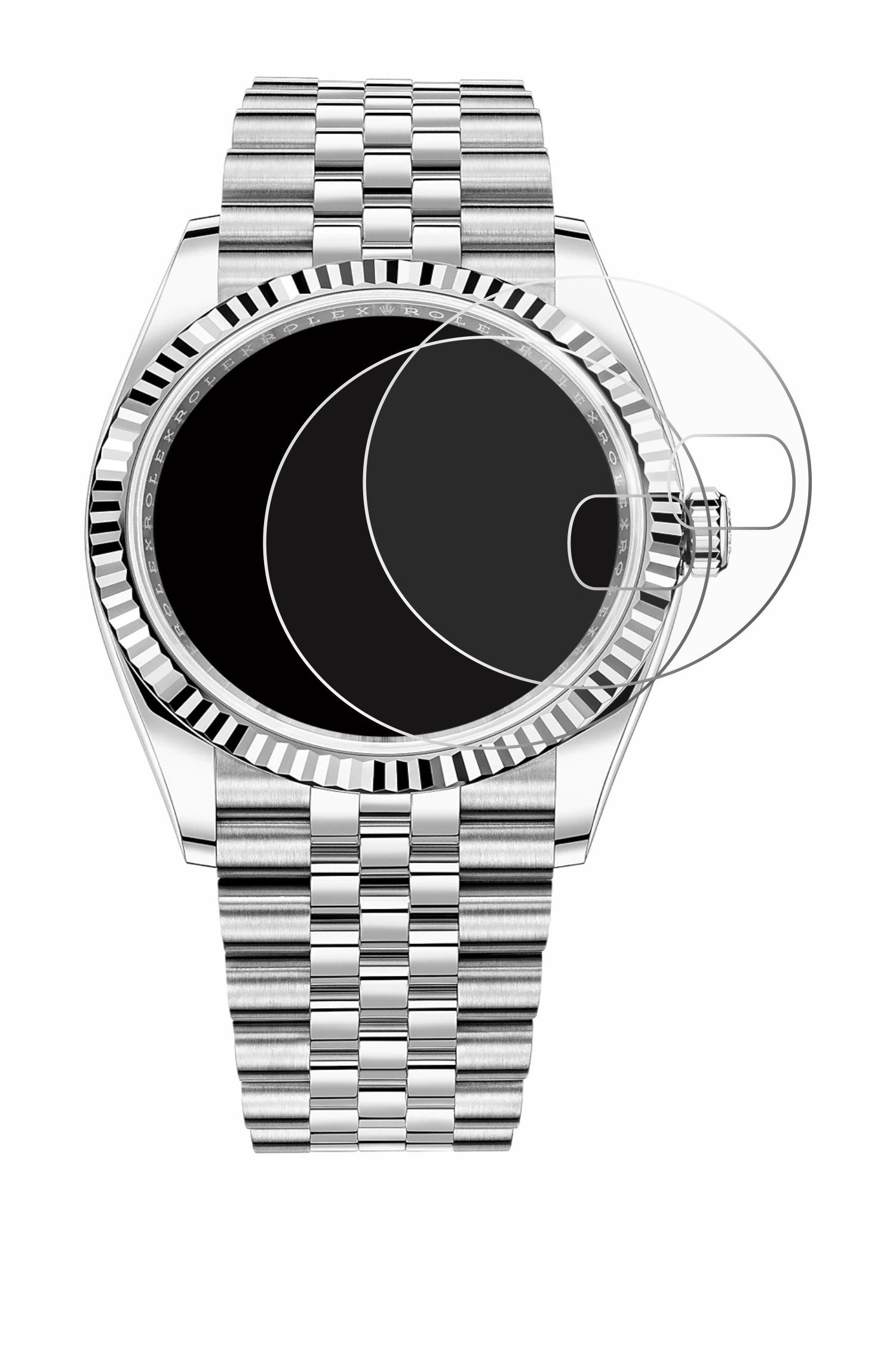 ScreenLeaf Displayschutzfolie Schutzfolie für Rolex Datejust 36, 2 Stück, nachhaltiger Displayschutz Schutz Folie Klar Transparent