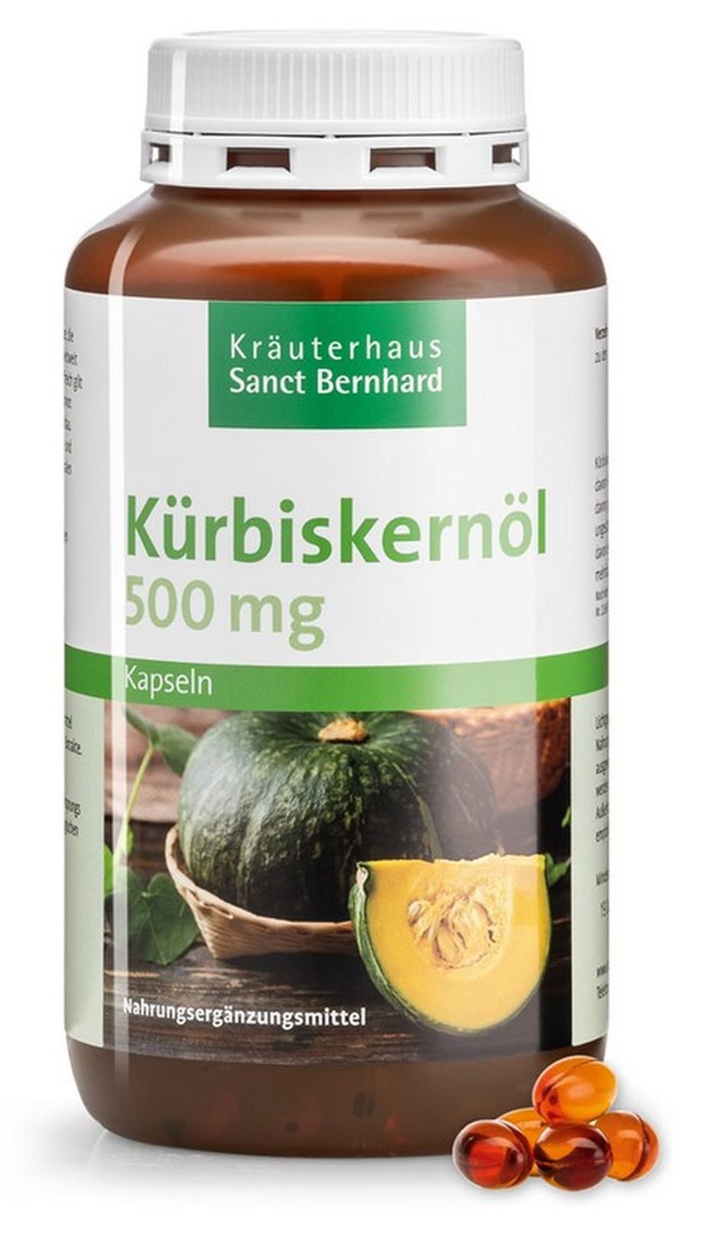 Sanct Bernhard Sanct Bernhard Kürbiskernöl 500 mg- 400 Kapseln Kapseln