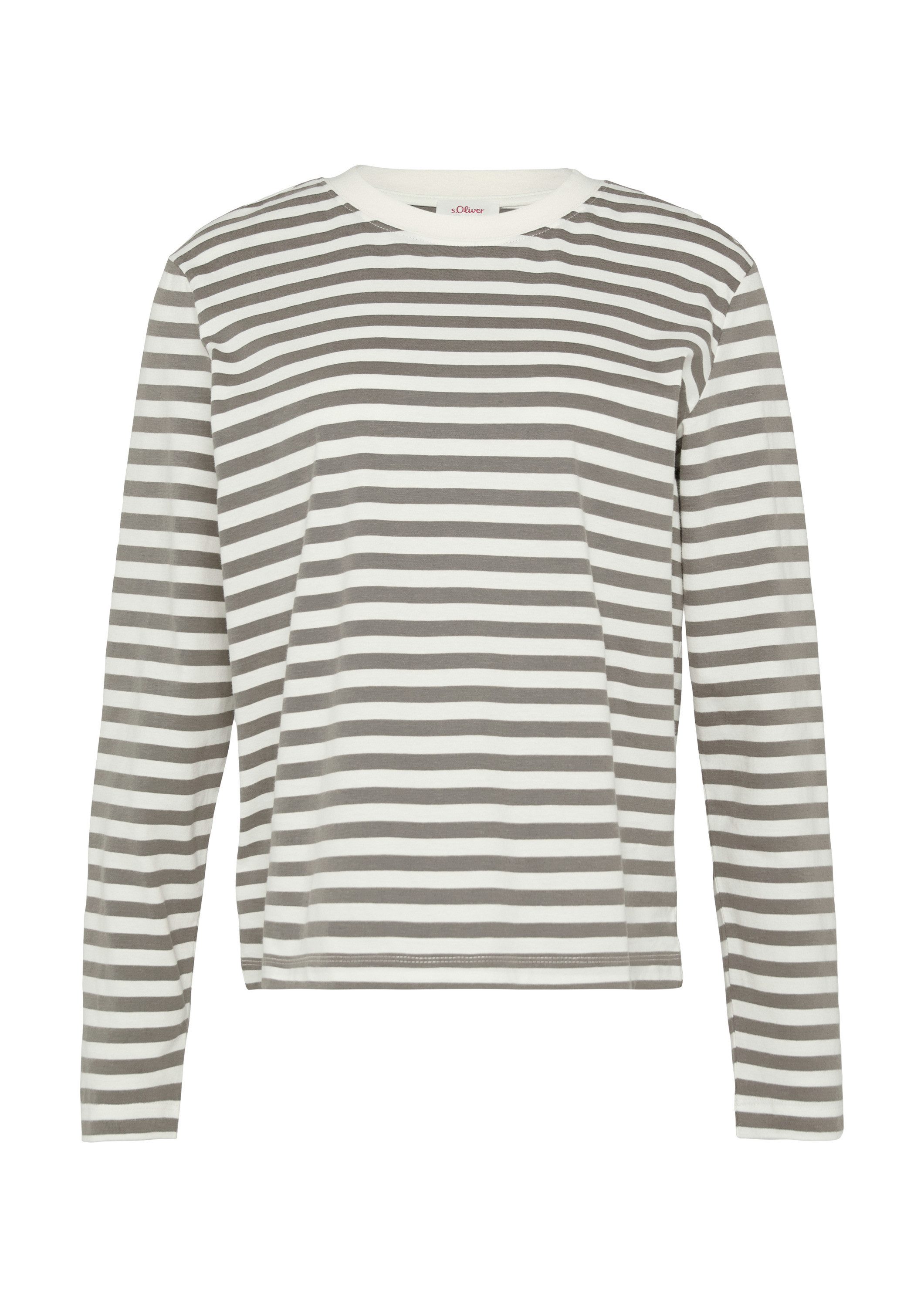 s.Oliver Langarmshirt T-Shirt Gestreiftes Langarmshirt aus günstig online kaufen