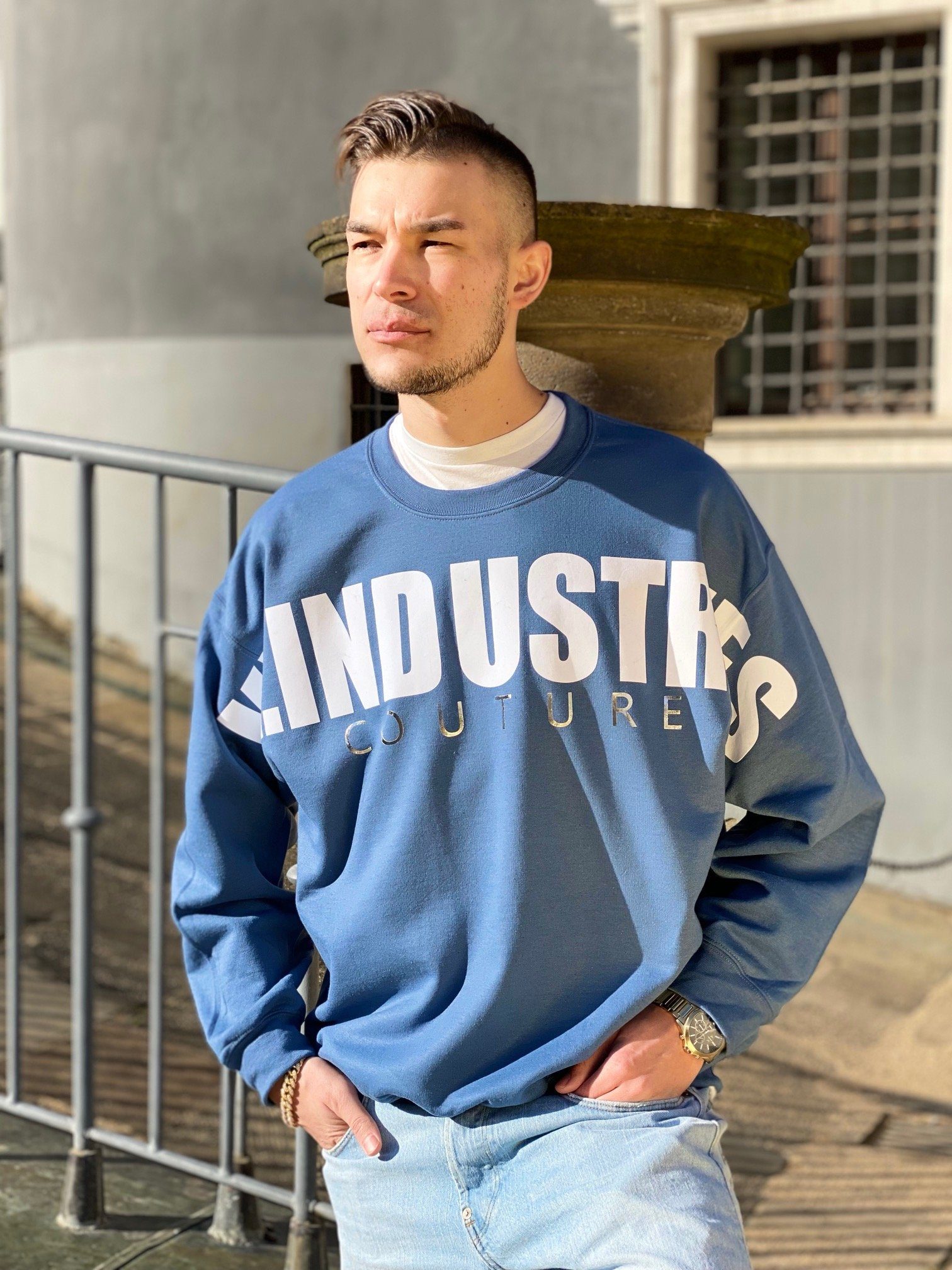 KR-Industries Sweatshirt Sweat Denim Denim-Style