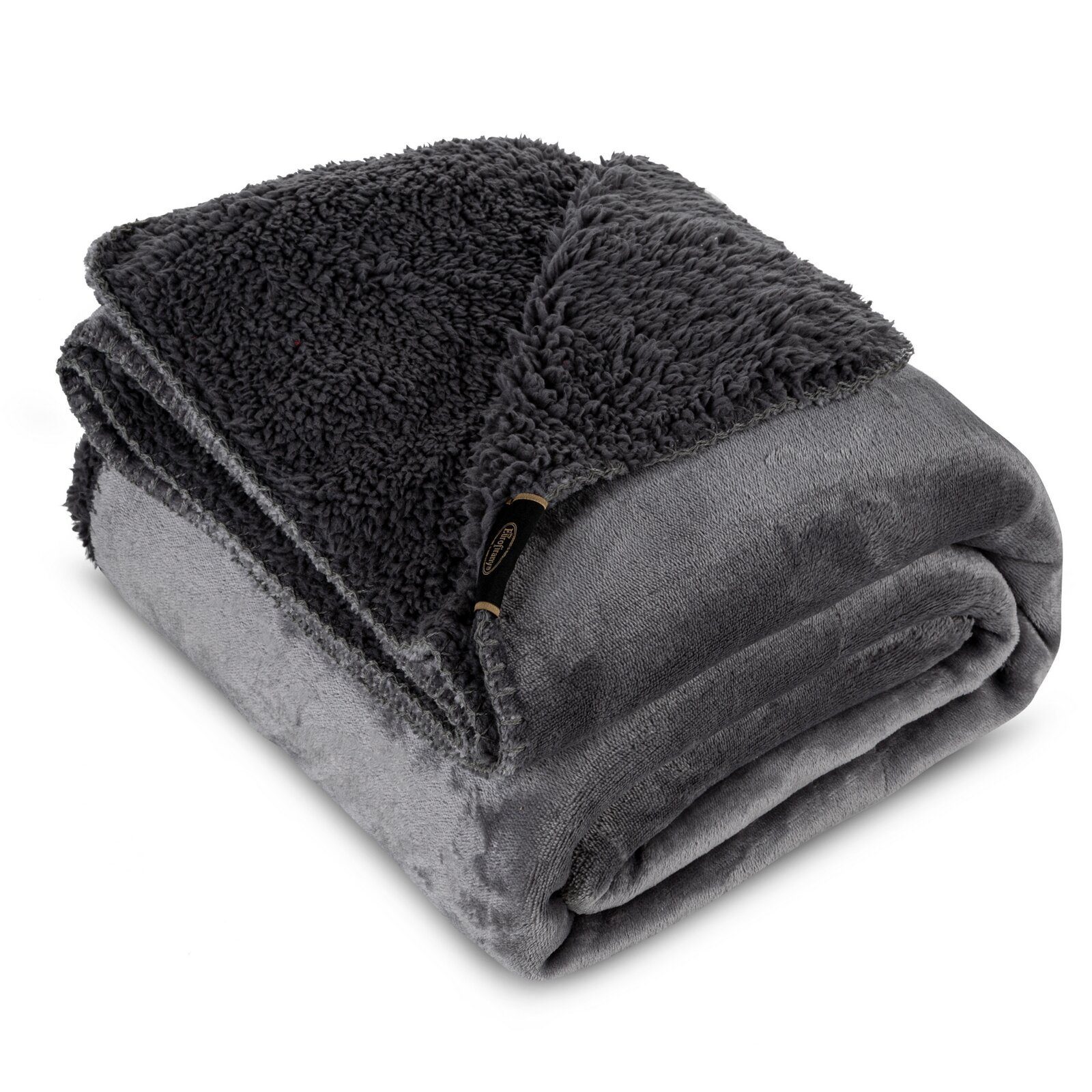 Wohndecke TEDY warme Decke für Herbst & Winter, Eurofirany, Teddy-Fleece, kuschelige Sofadecke, Sesselschoner, Extra weich