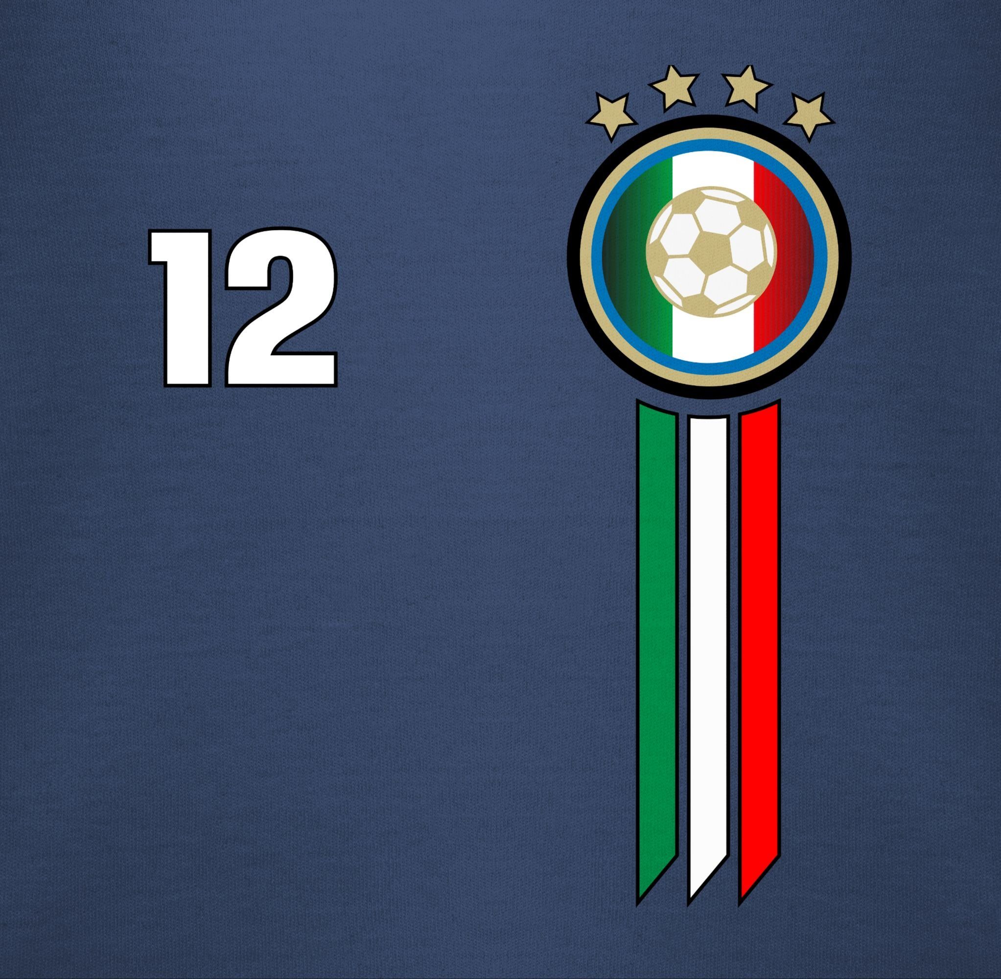 Shirtracer Shirtbody 12. Mann Emblem Baby Blau Italien 1 Fussball EM 2024 Navy