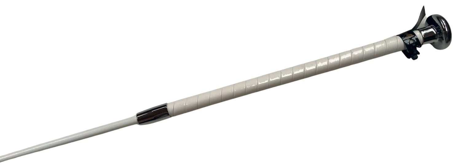 BURI Dressurgerte Equipage edle Reitgerte 120 cm Dressurpeitsche weiß schwarz oder braun