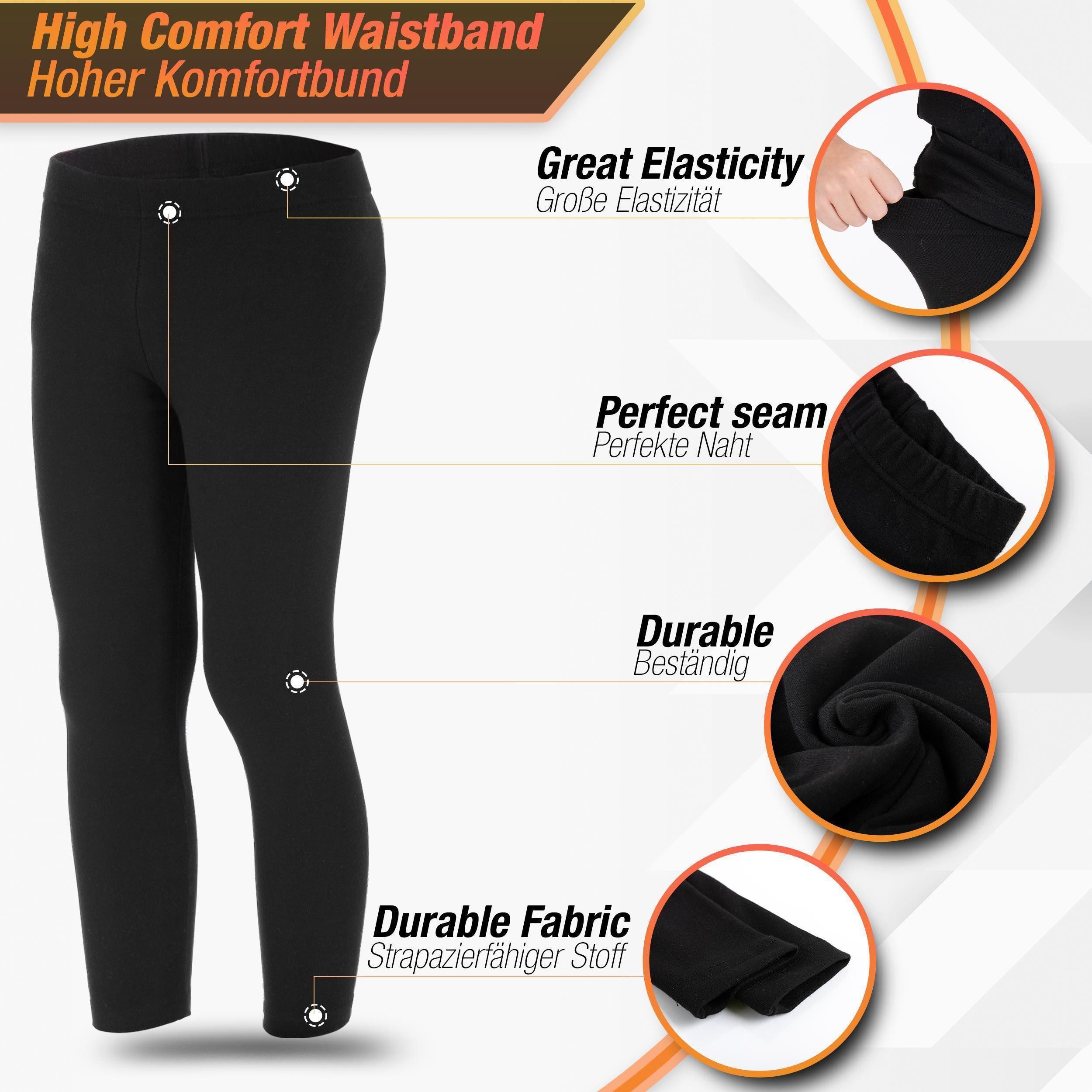 LOREZA Thermoleggings 2 Kinder Jungen Mädchen THERMO Leggings Unterwäsche mit Fleece warm (2-tlg) Wohlgefühl