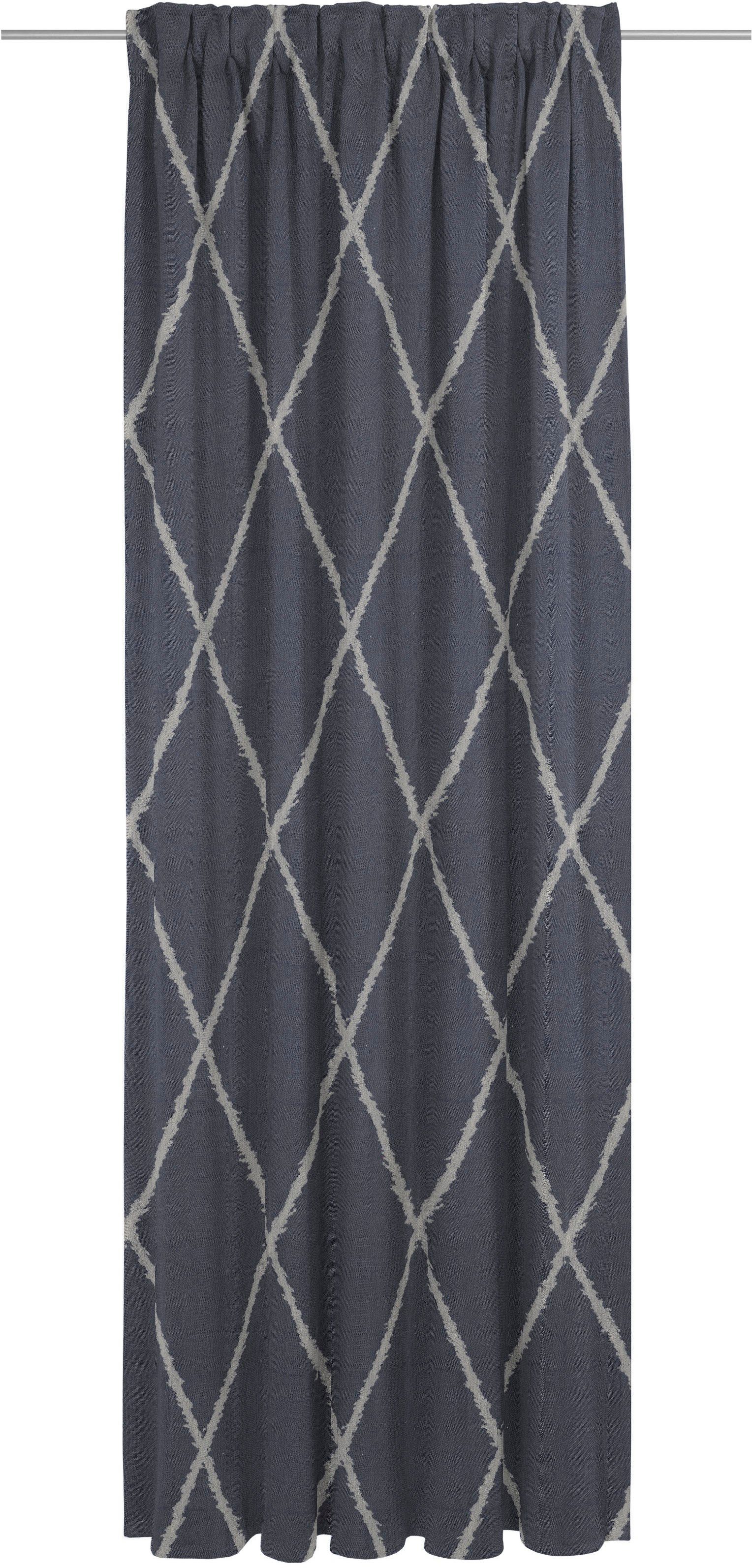 Multifunktionsband Casket blickdicht, Jacquard, (1 nachhaltig St), dunkelblau aus Bio-Baumwolle Valdelana, Vorhang Adam,