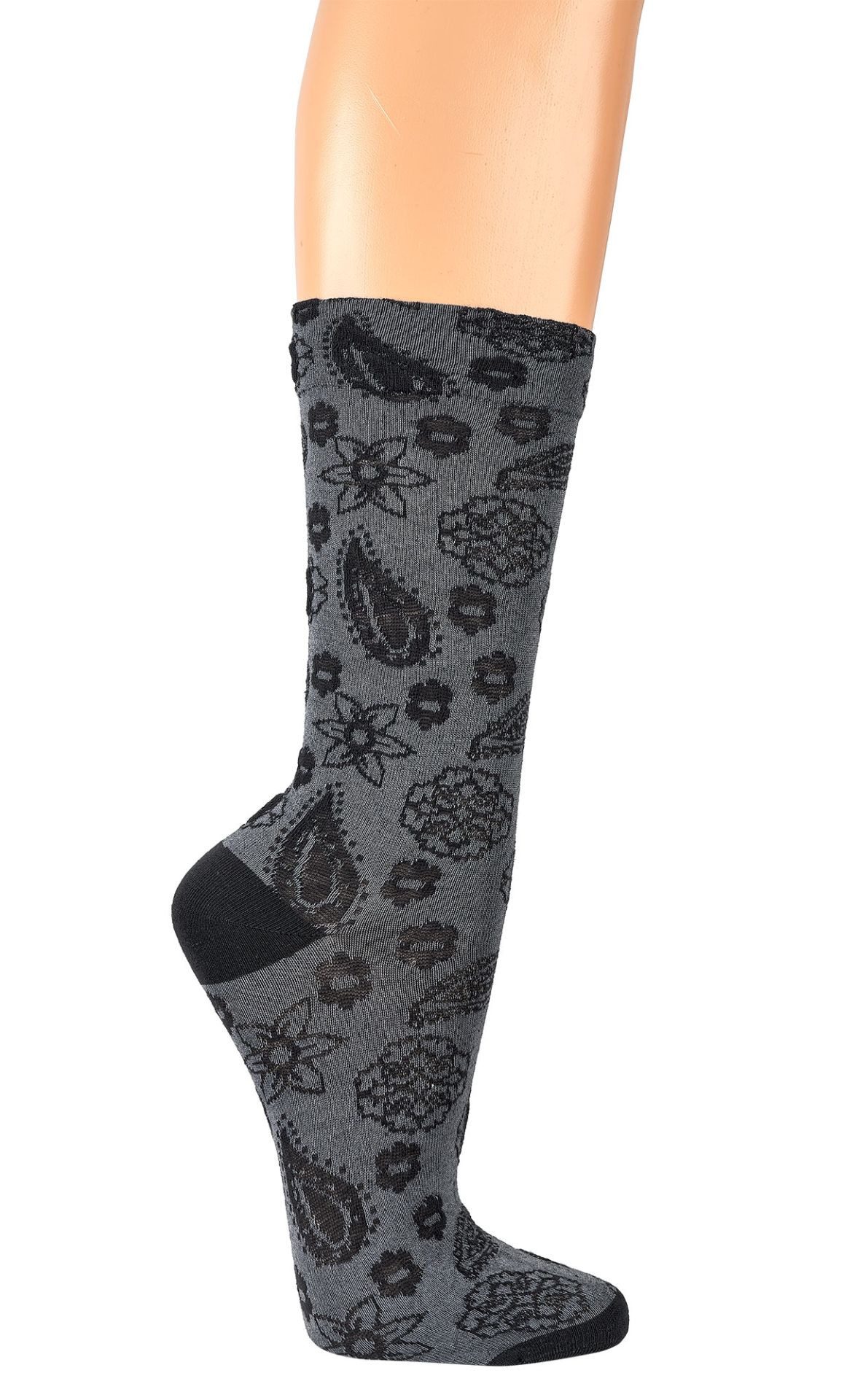 TippTexx 24 Freizeitsocken 6 Paar edle Romantik-Söckchen, Damensocken im Landhaus-Stil