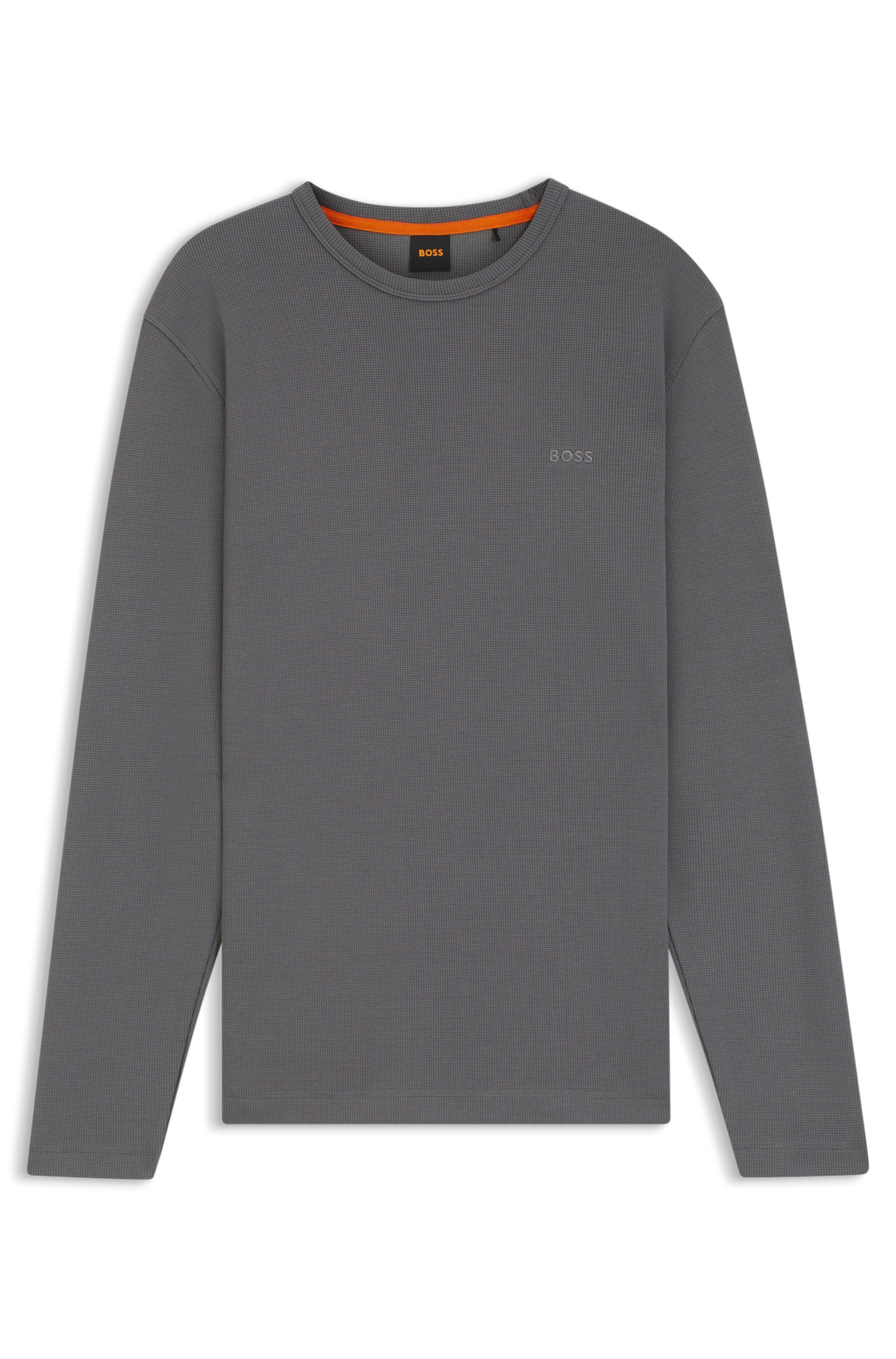 BOSS ORANGE Langarmshirt Tempesto mit BOSS-Stickerei