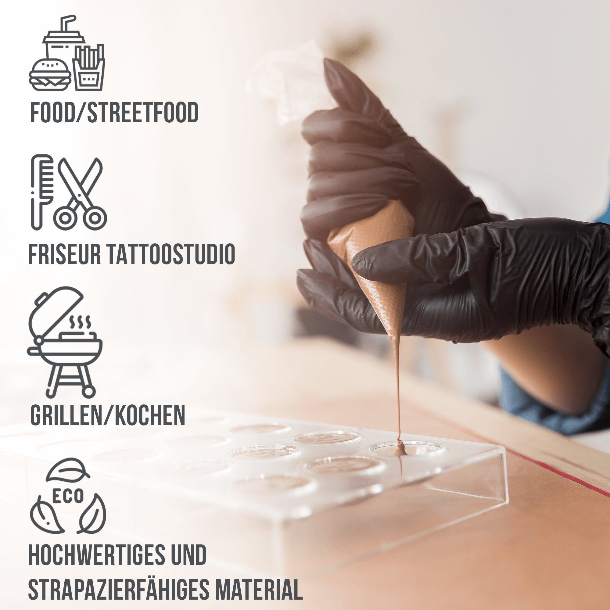 IEA Medical Nitril-Handschuhe M Nitrilhandschuhe Schwarz 200 Stk, Einweghan günstig online kaufen