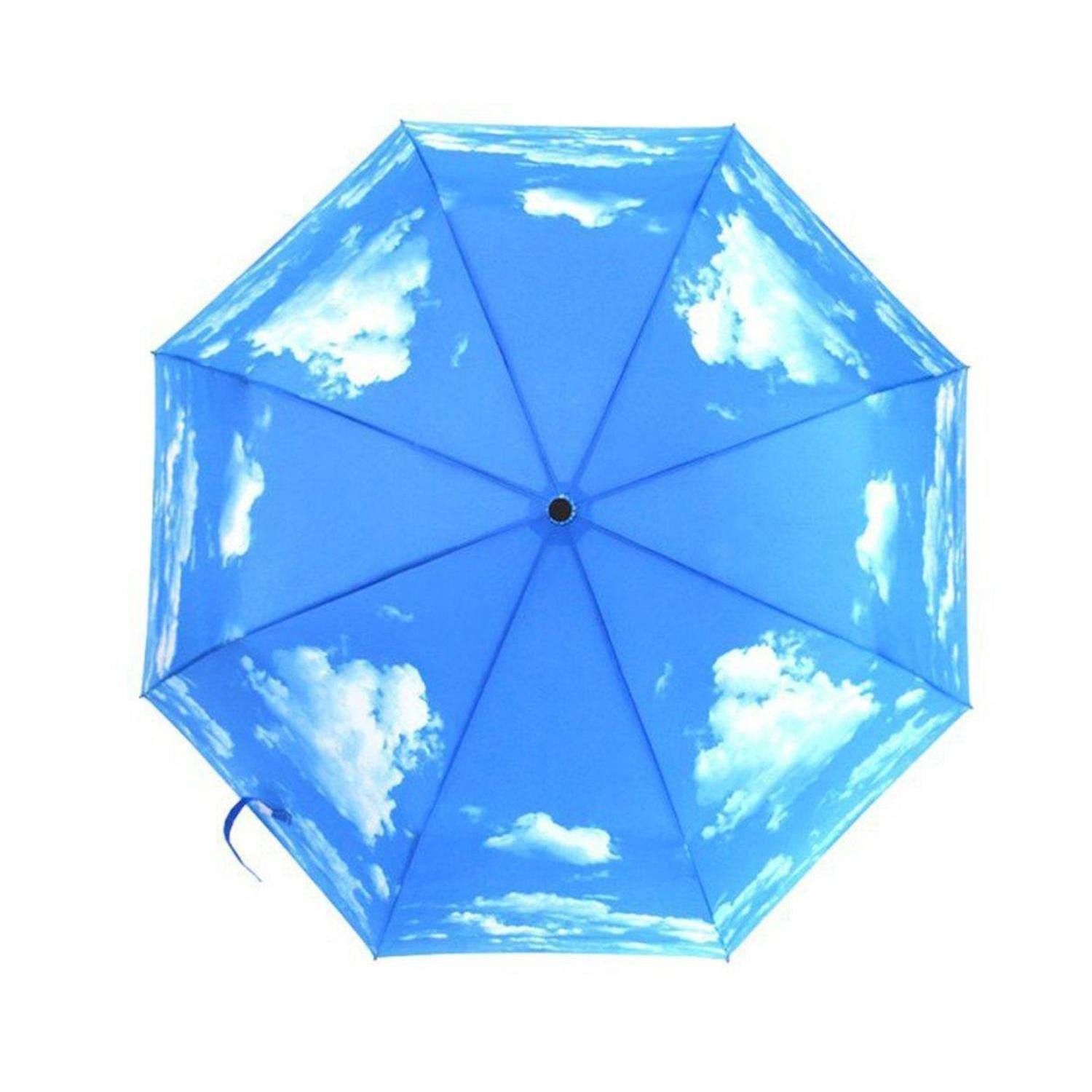 LuxusKollektion Stockregenschirm Regenschirm Kompakt UV Schutz Blau