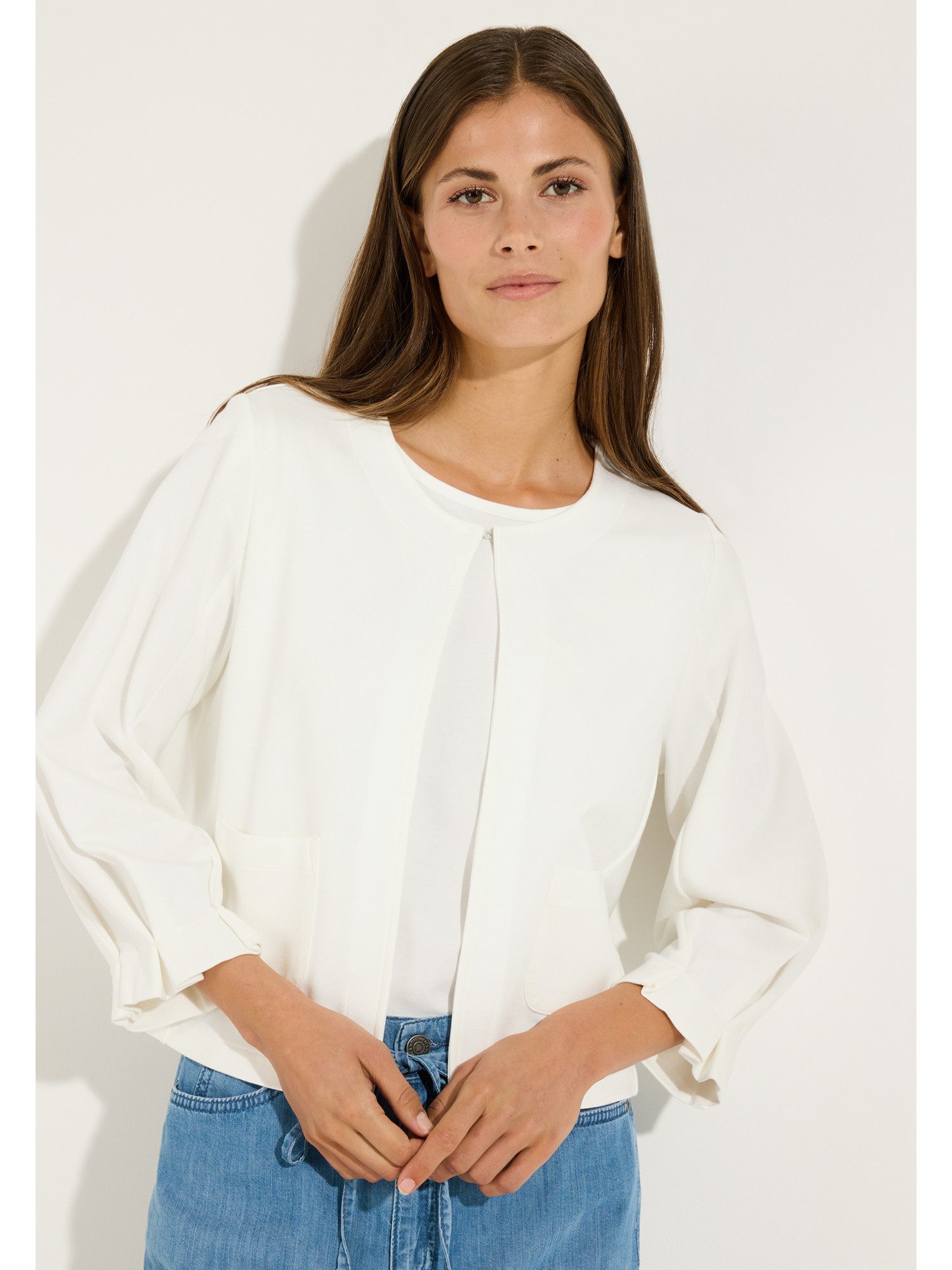 MORE&MORE Funktions-Kapuzensweatjacke kurze, vielseitig kominierbare Jerseyjacke