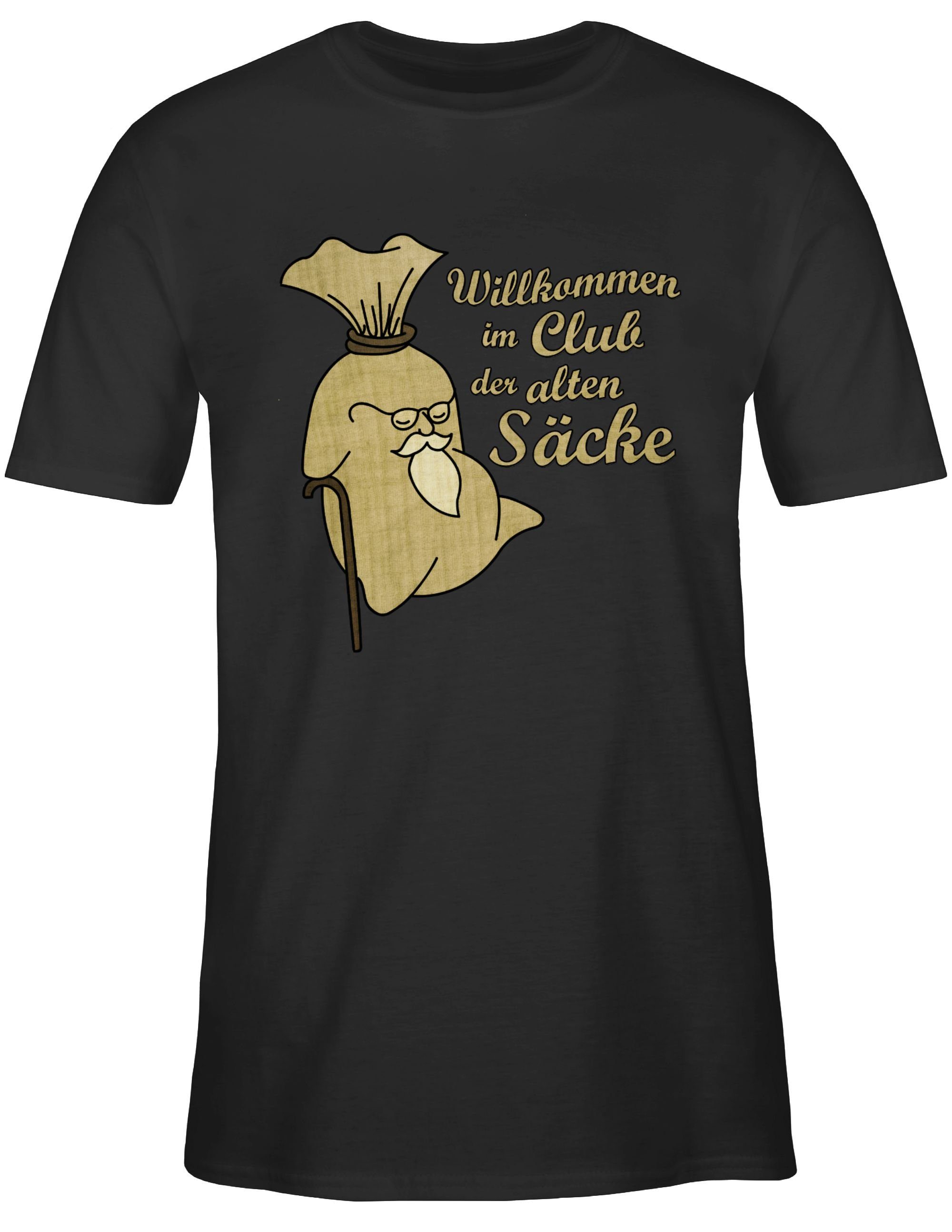 Shirtracer T-Shirt Willkommen im Club 50. Schwarz Geburtstag 1 Säcke der alten