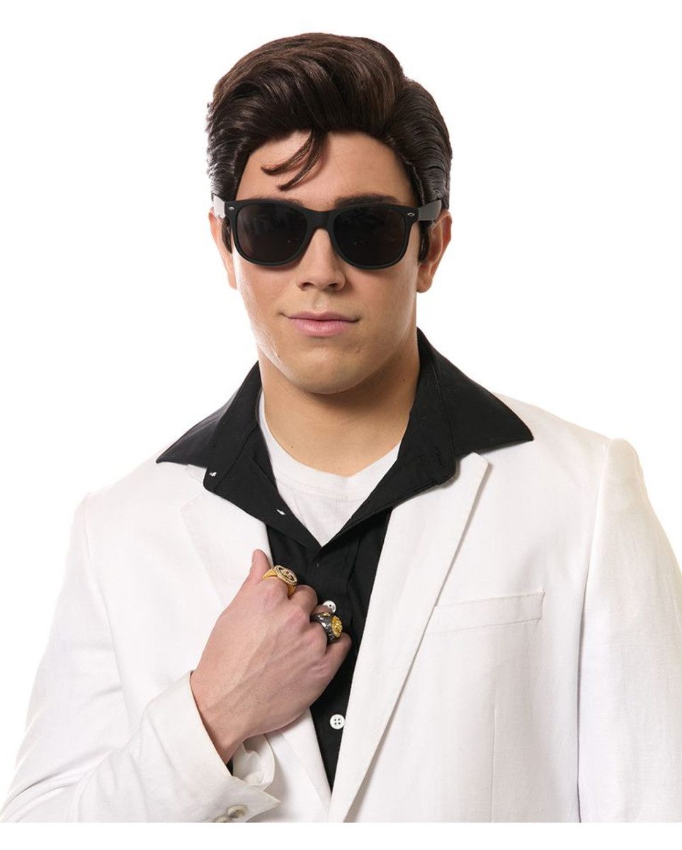 Horror-Shop Kostüm-Perücke King of Rock 'n' Roll Perücke für Erwachsene