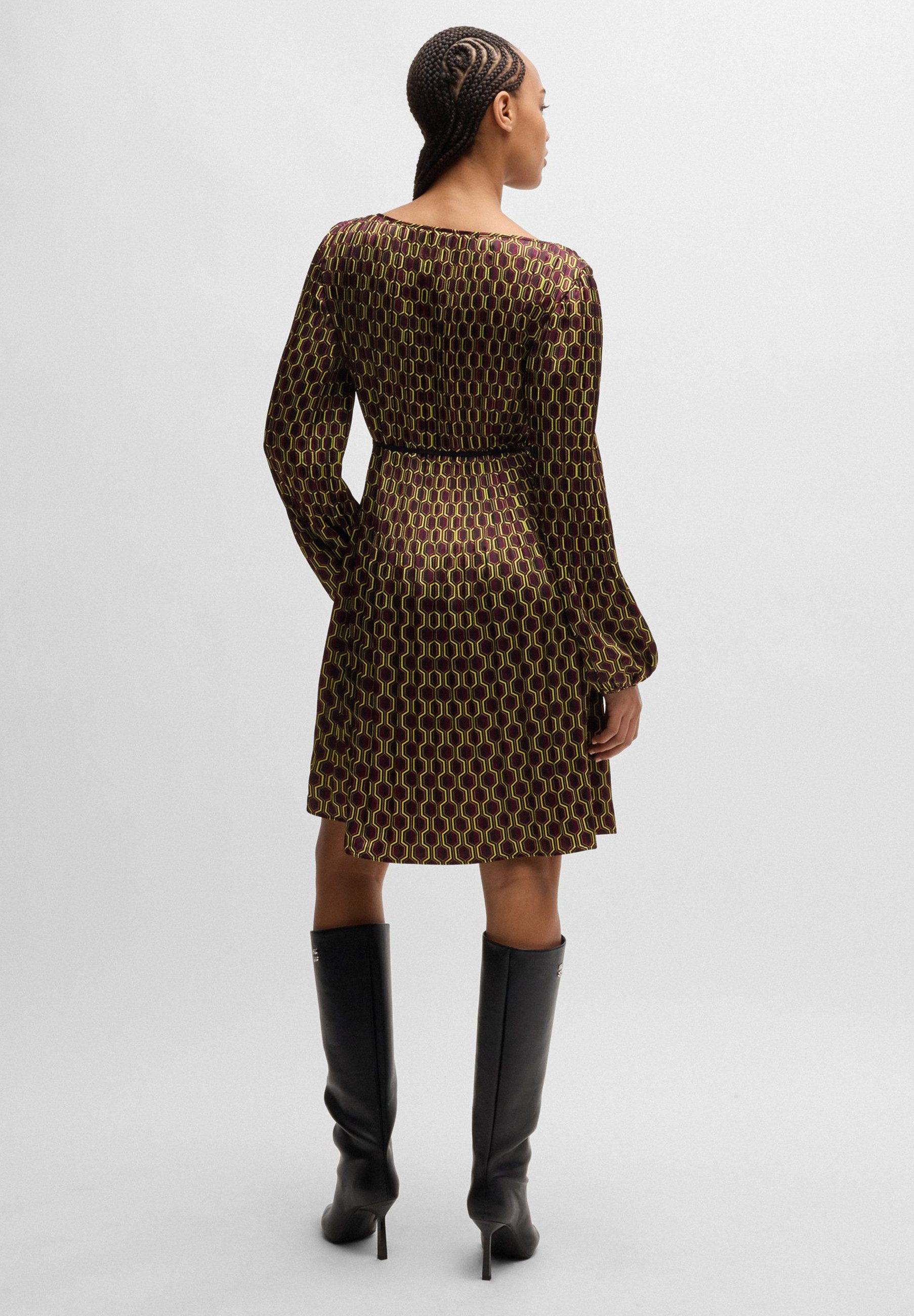 HUGO Jerseykleid mit Gürtel Kavori (1-tlg)