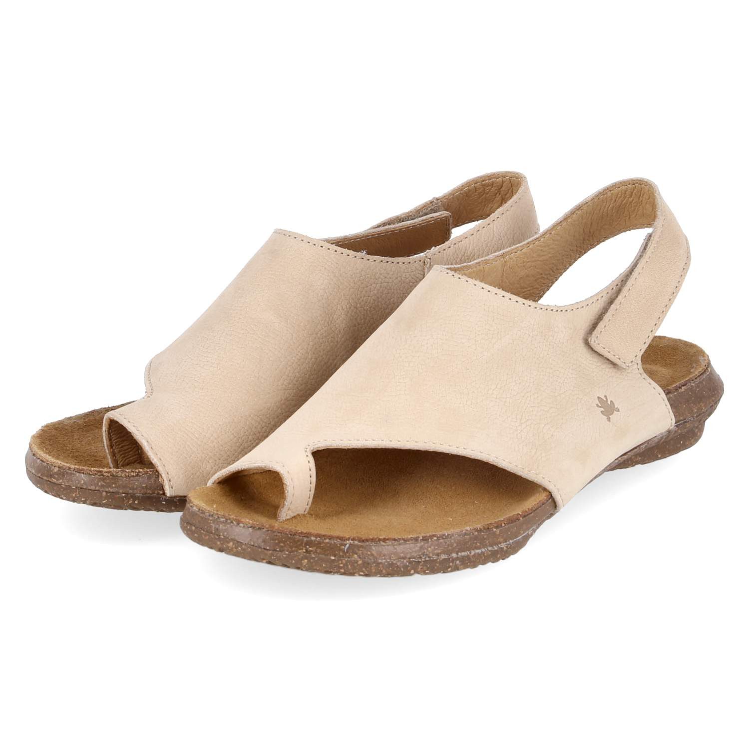 El Naturalista El Naturalista N5559 Cream Damen Rauleder beige Keilsandalette