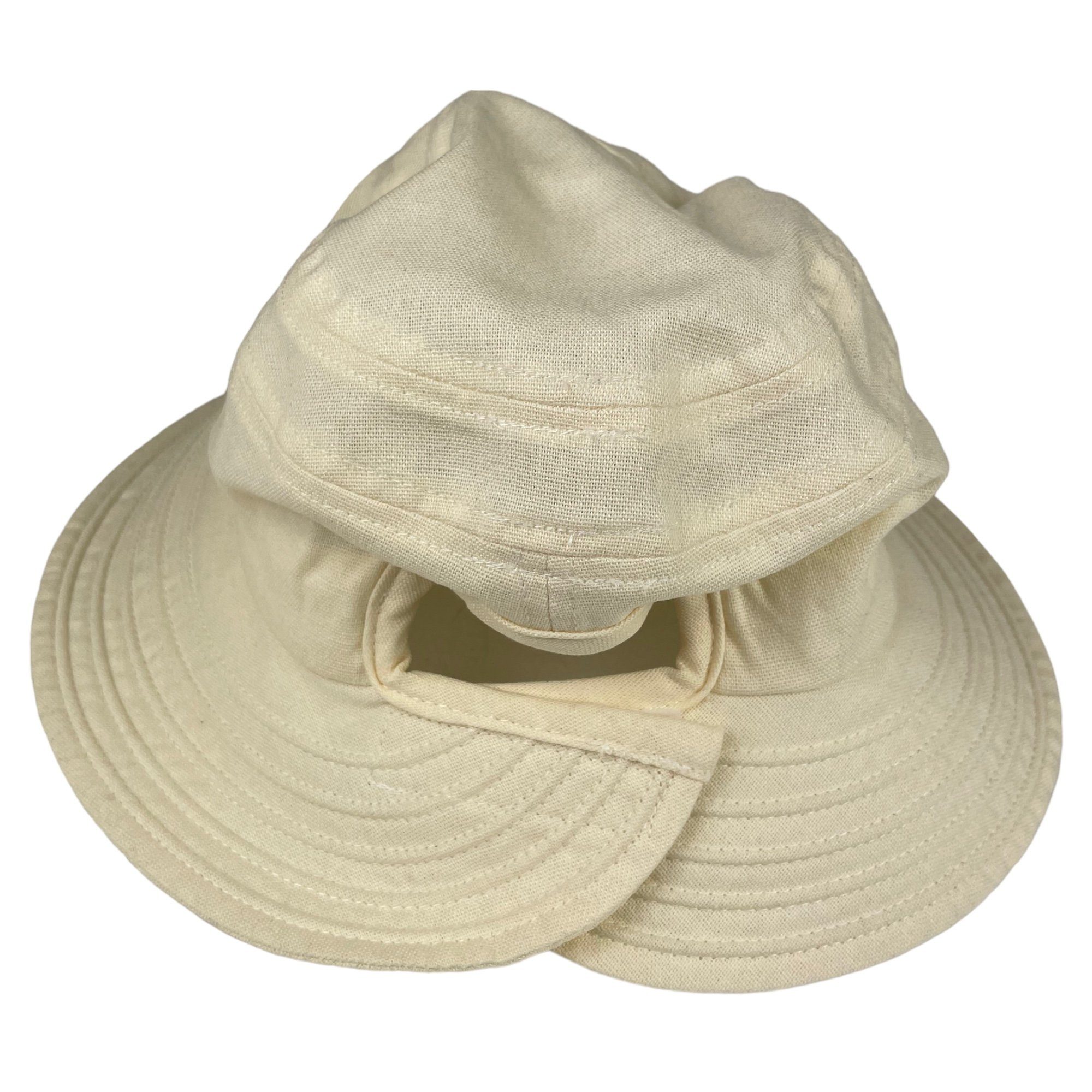 Taschen4life Sommer Hat, Fischerhut Sonnenhut unisex, Größenverstellbar, Hut Leinen beige Modischer Bucket