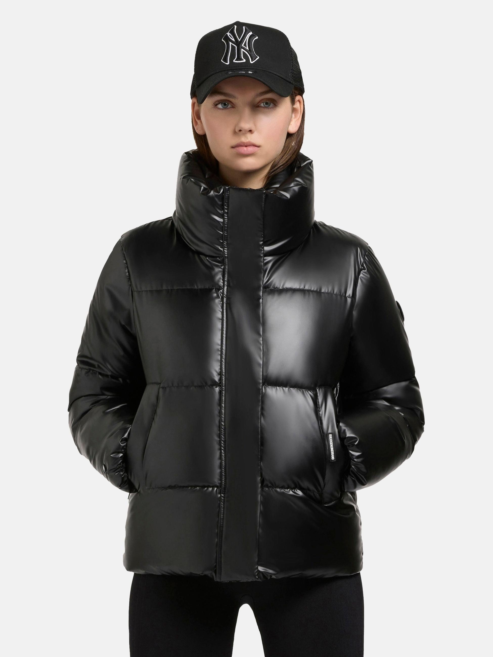 khujo Steppjacke Rinja Shiny-YM Glänzende kurze Winterjacke für Damen