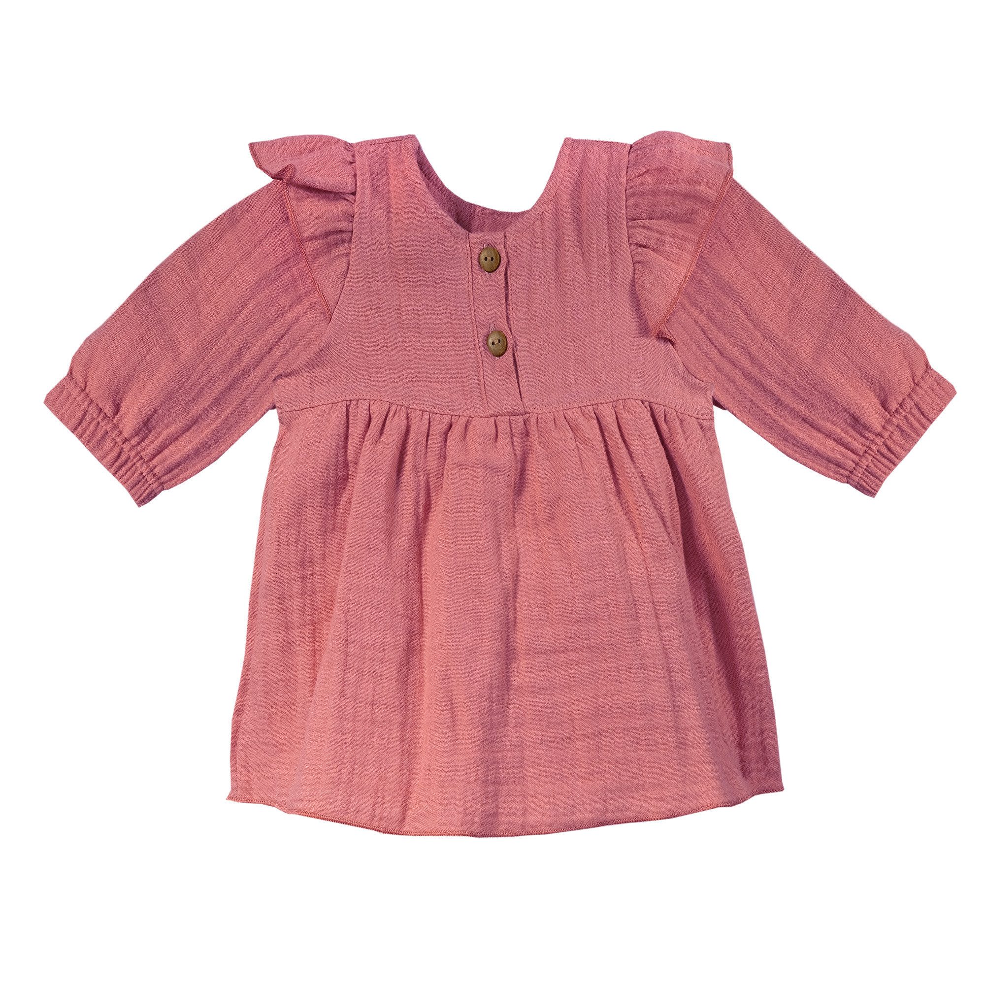 Shirtbluse GOTS BABY GIRL-Bluse 3/4 Arm Musselinstoff
