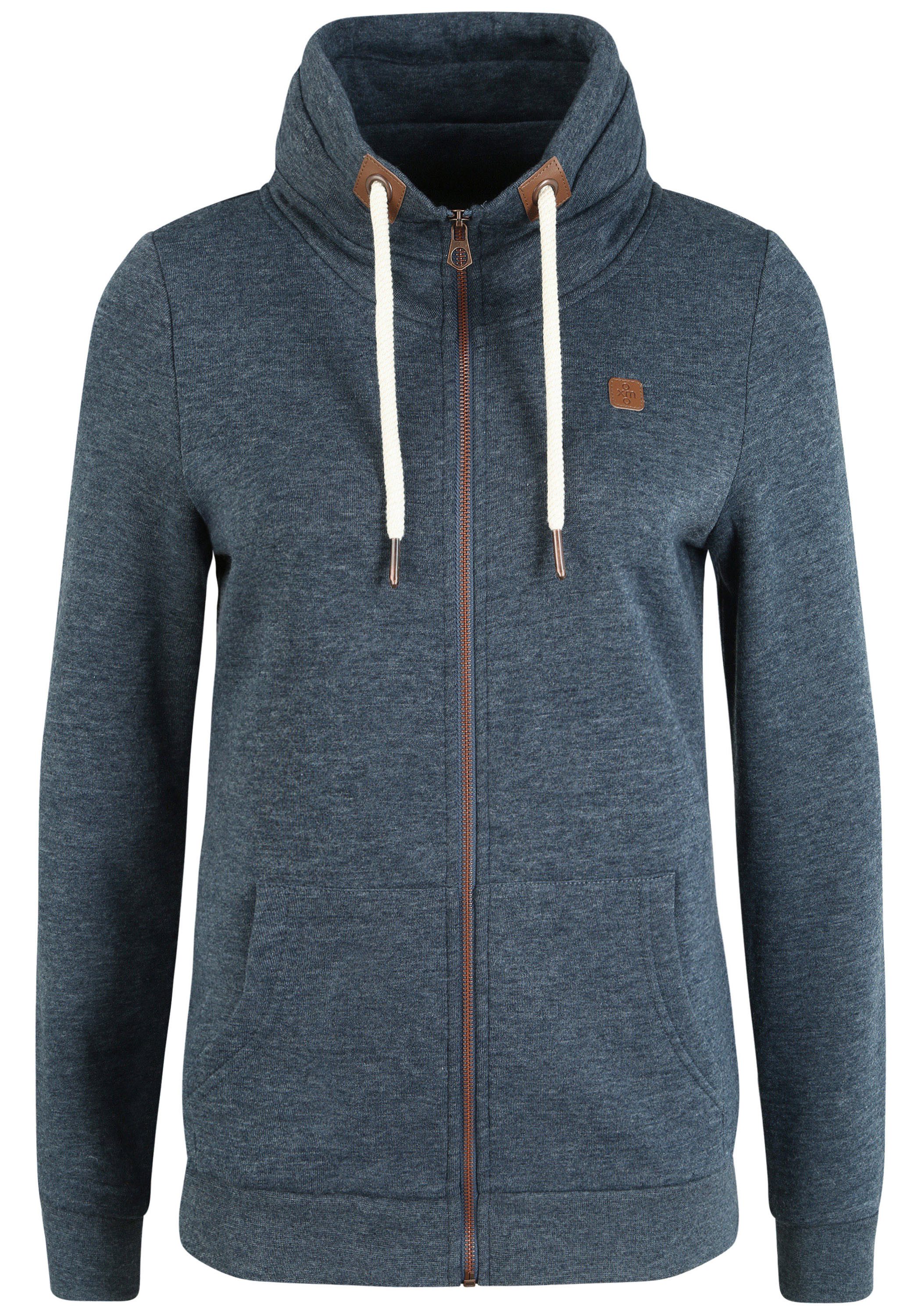 OXMO Sweatjacke OX Vicky Moderne Sweatshirtjacke mit Stehkragen und Kordel günstig online kaufen