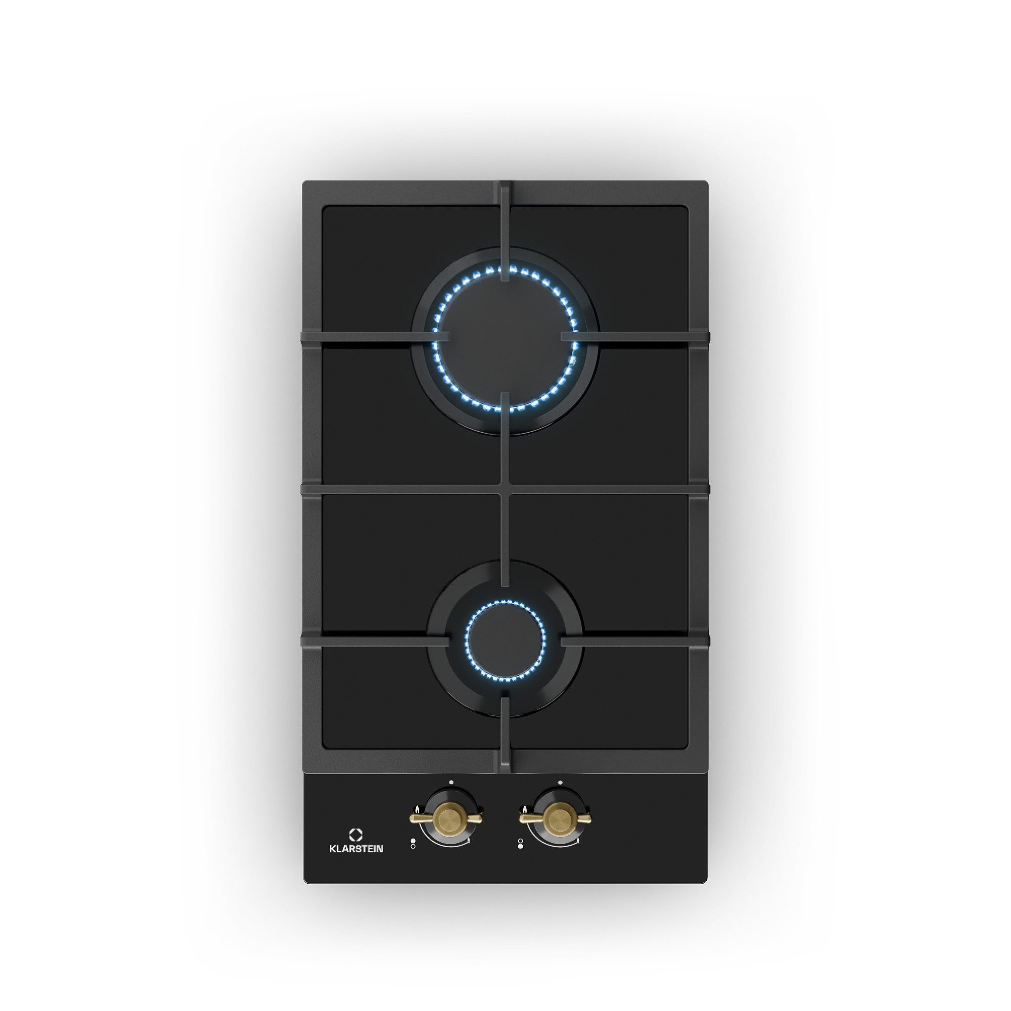 Klarstein Gas-Kochfeld Victoria Domino, Einbau Gas Kochfeld 2 Platten Herdplatte Kochplatte Einbaukochfeld