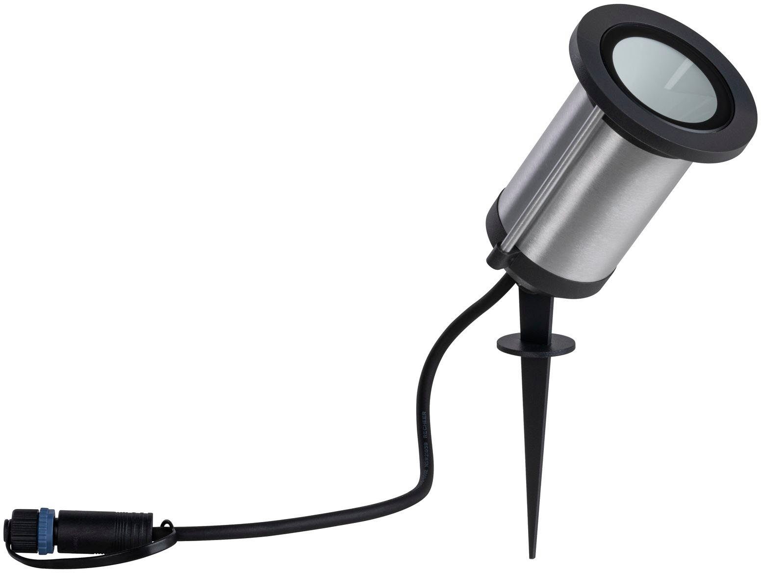 Paulmann LED Gartenstrahler Plug & Shine, Plug & Shine, LED fest integriert, Warmweiß, LED-Modul, 3000K 24V IP65 Anthrazit