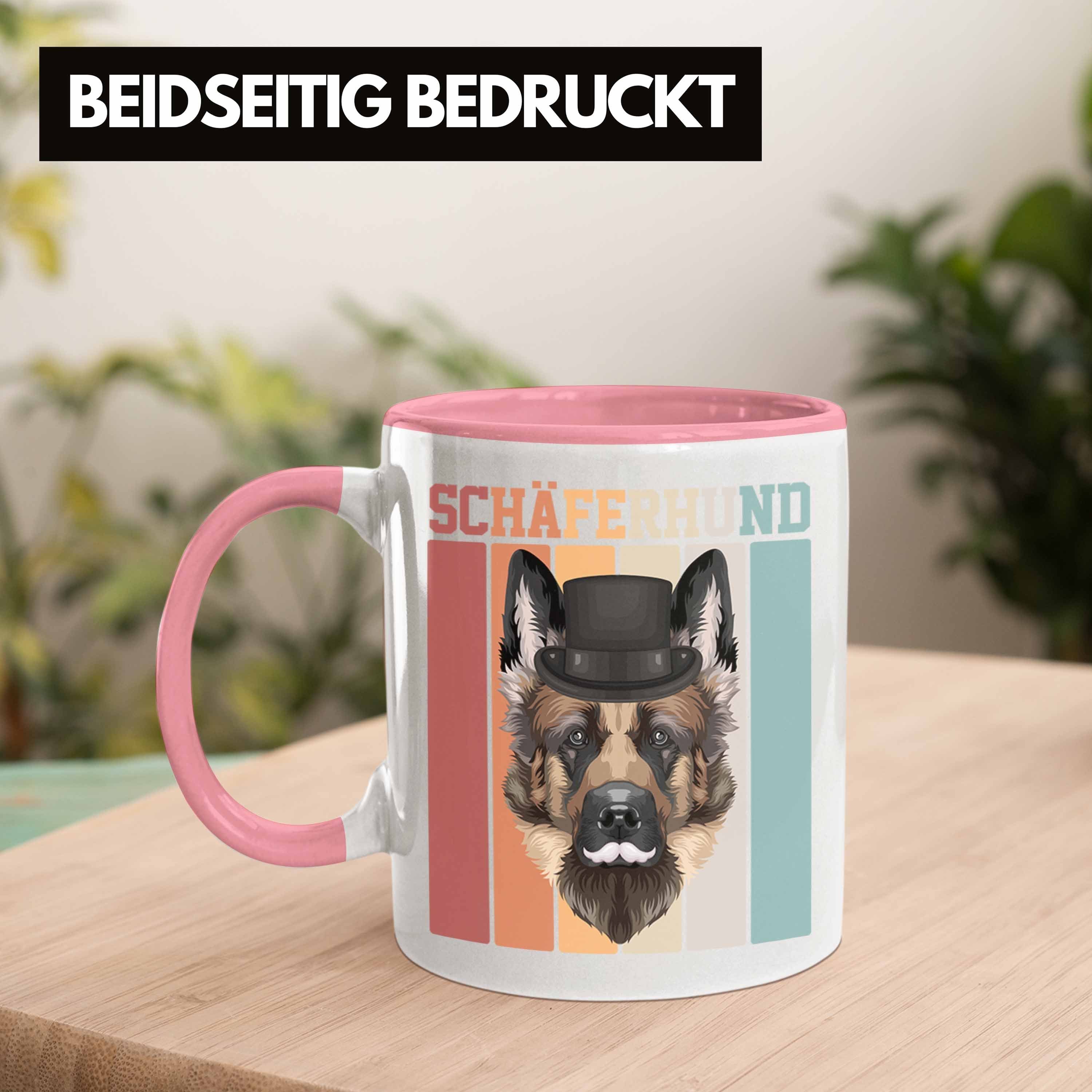 Rosa Geschenk Lustiger Tasse Geschenkidee Schäferhund Tasse Retro Spruch Besitzer Trendation