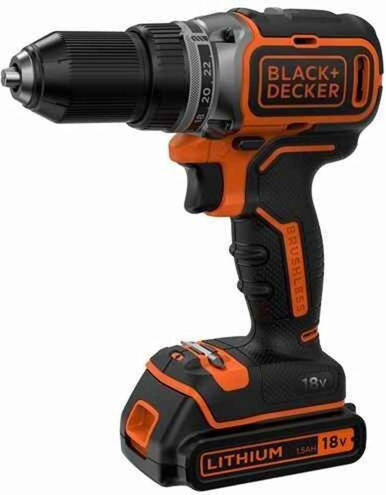 Black + Decker Akku-Bohrmaschine BD 18V BOHRMASCHINE BL186KB 52Nm 2x1.5Ah BL