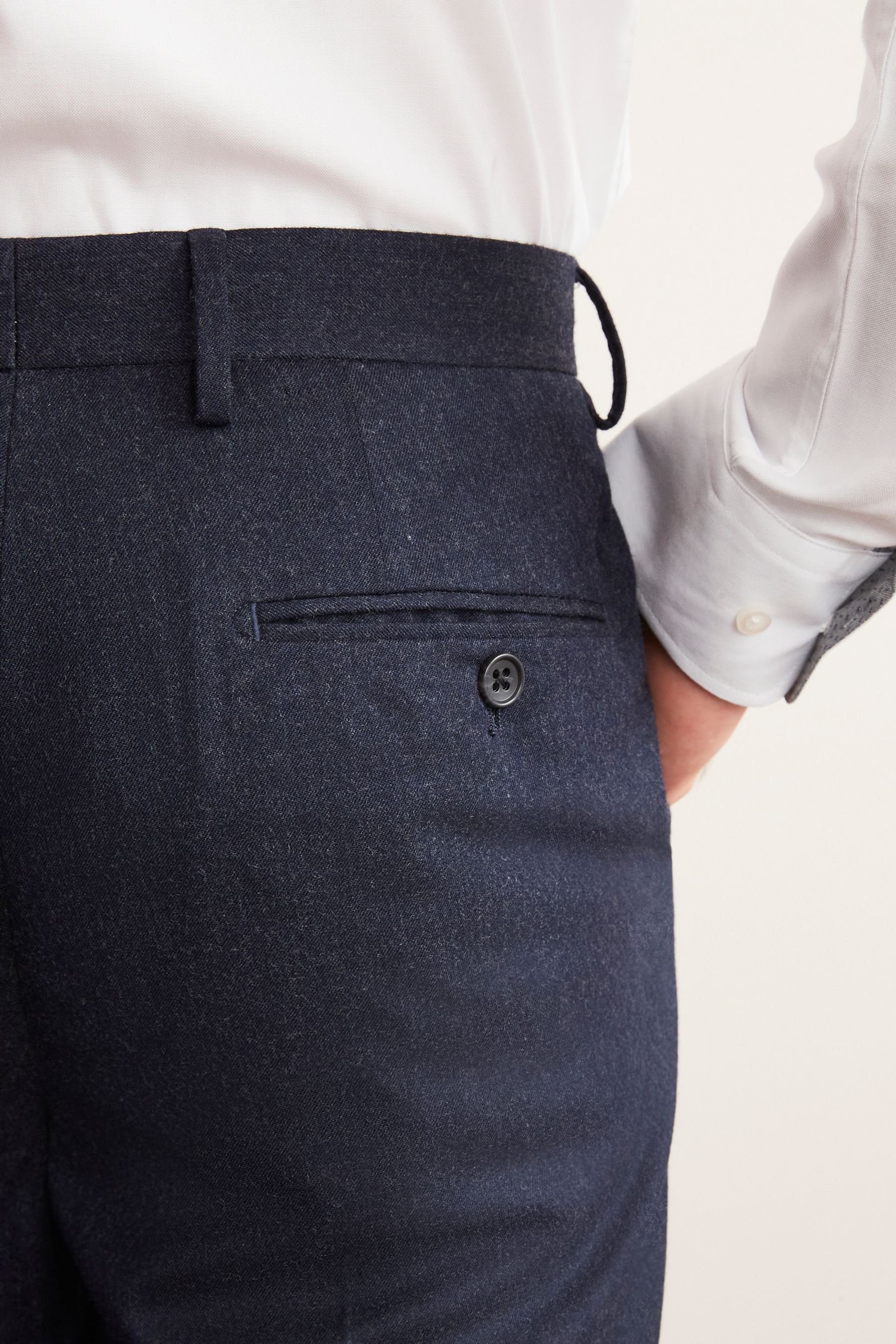 Next Wollgemisch: aus Hose Anzughose (1-tlg) Slim-Fit-Anzug