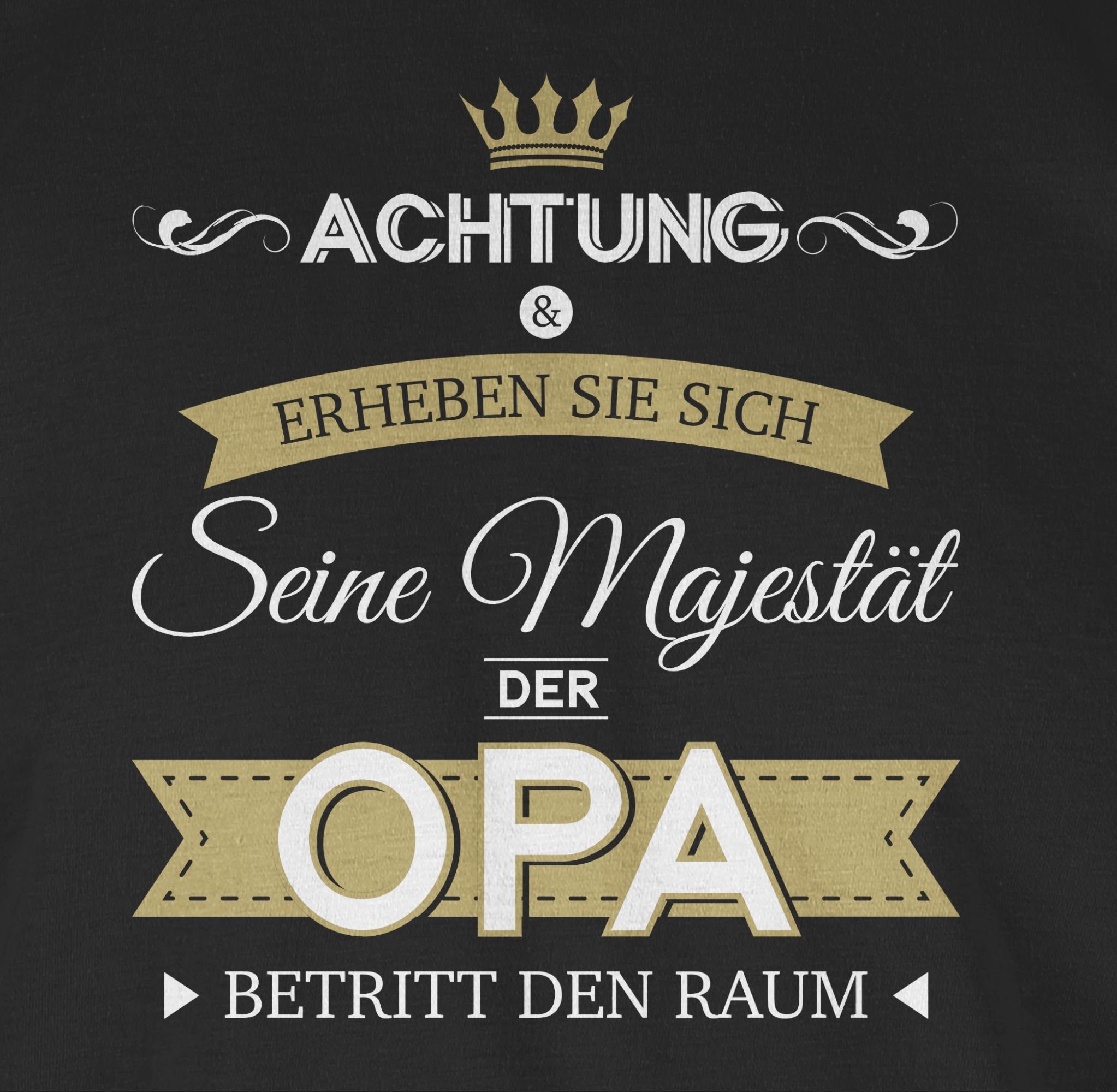 Herren Shirts Shirtracer T-Shirt Seine Majestät der Opa - Opa Geschenke - Herren Premium T-Shirt Geburtstagsgeschenk Opi