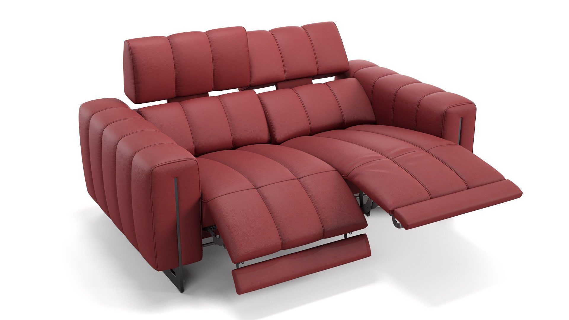 Sofanella 2-Sitzer Leder VENETO, Relaxsofa, Designsofa, Designer Couch, Italienisches Sofa, 2er Sofa