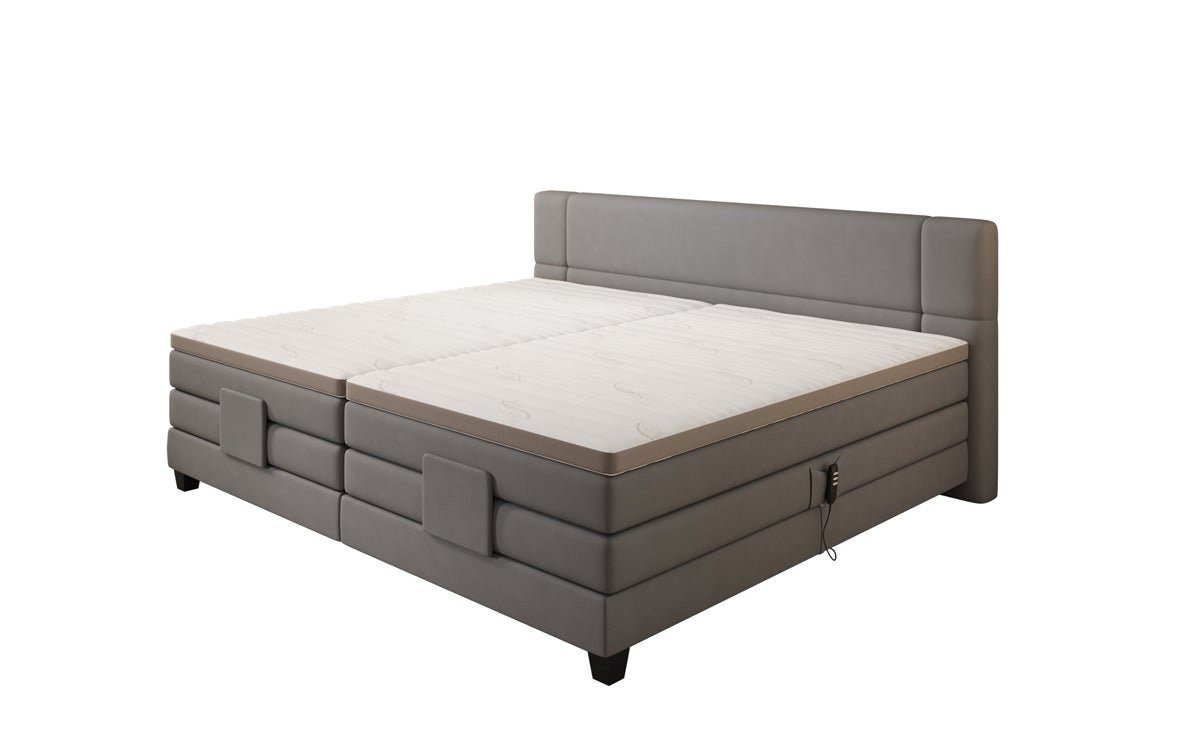 Luxusbetten24 Boxspringbett Familien Boxspringbett Noela in Stoff, elektrisch verstellbar