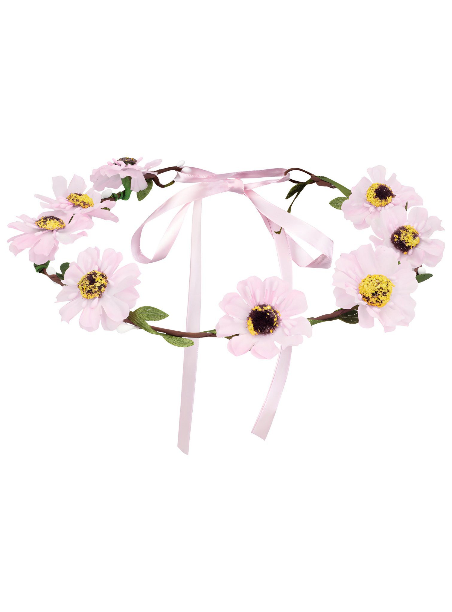 Boland Hippie-Kostüm Boho Blümchen Stirnband, Hippie-Haarband mit künstlichen Blumen