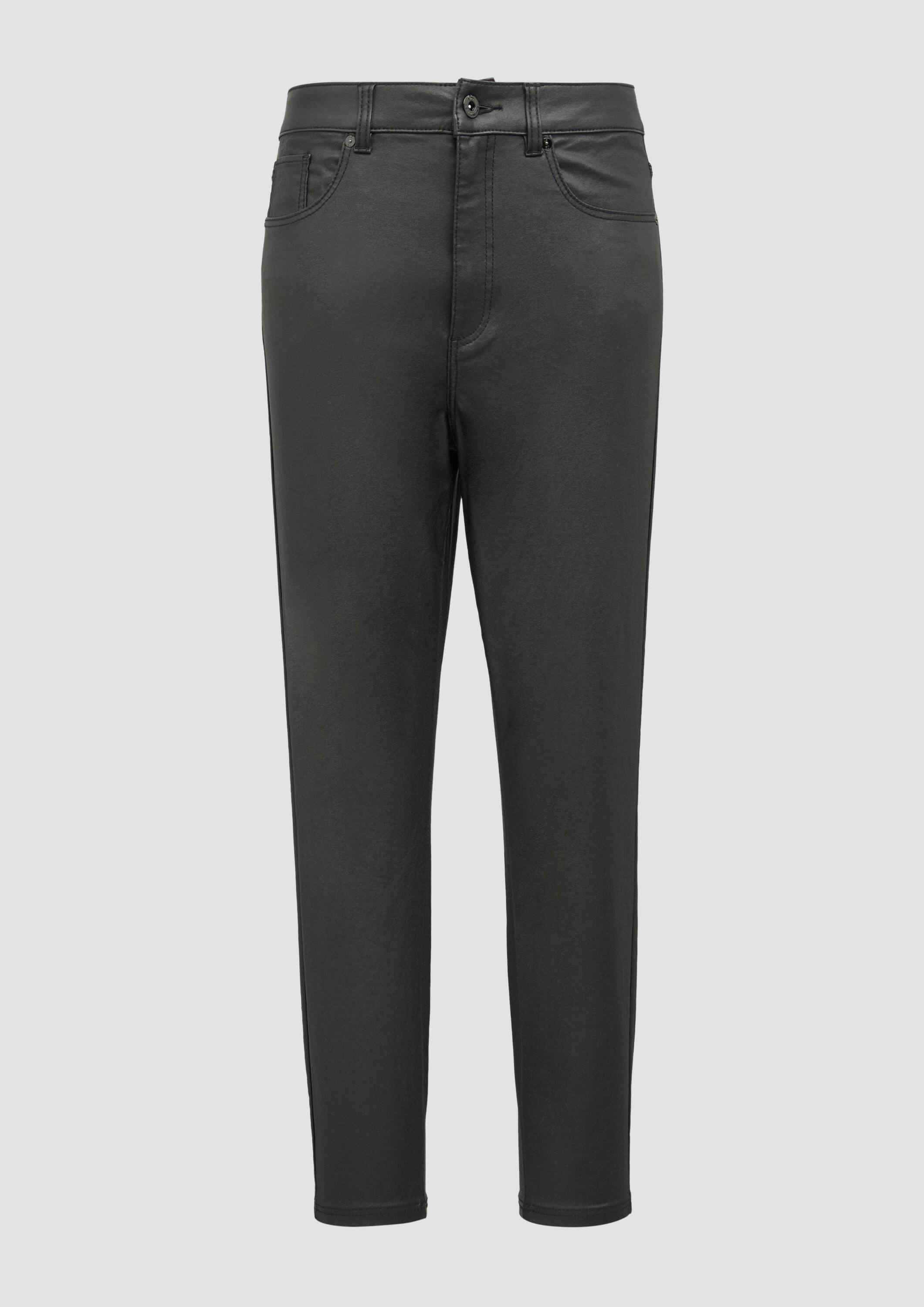 QS Chinos Hose Ankle-Jeans Sadie / Skinny Fit / High Rise / Skinny Leg / Coating