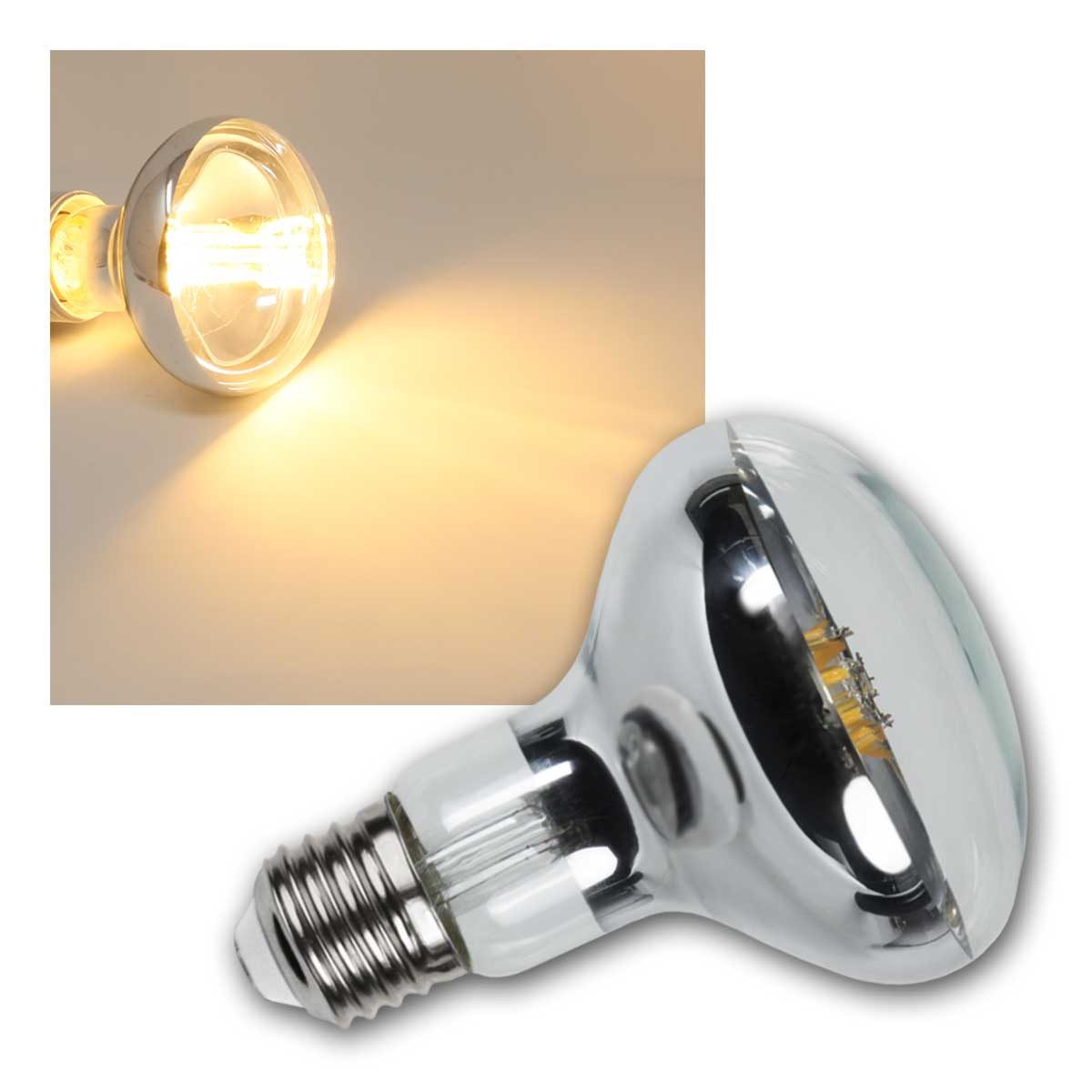 STAR TRADING LED-Leuchtmittel E27 LED-Reflektorstrahler R80 ww 700lm 7,5W dimmba, warmweiß