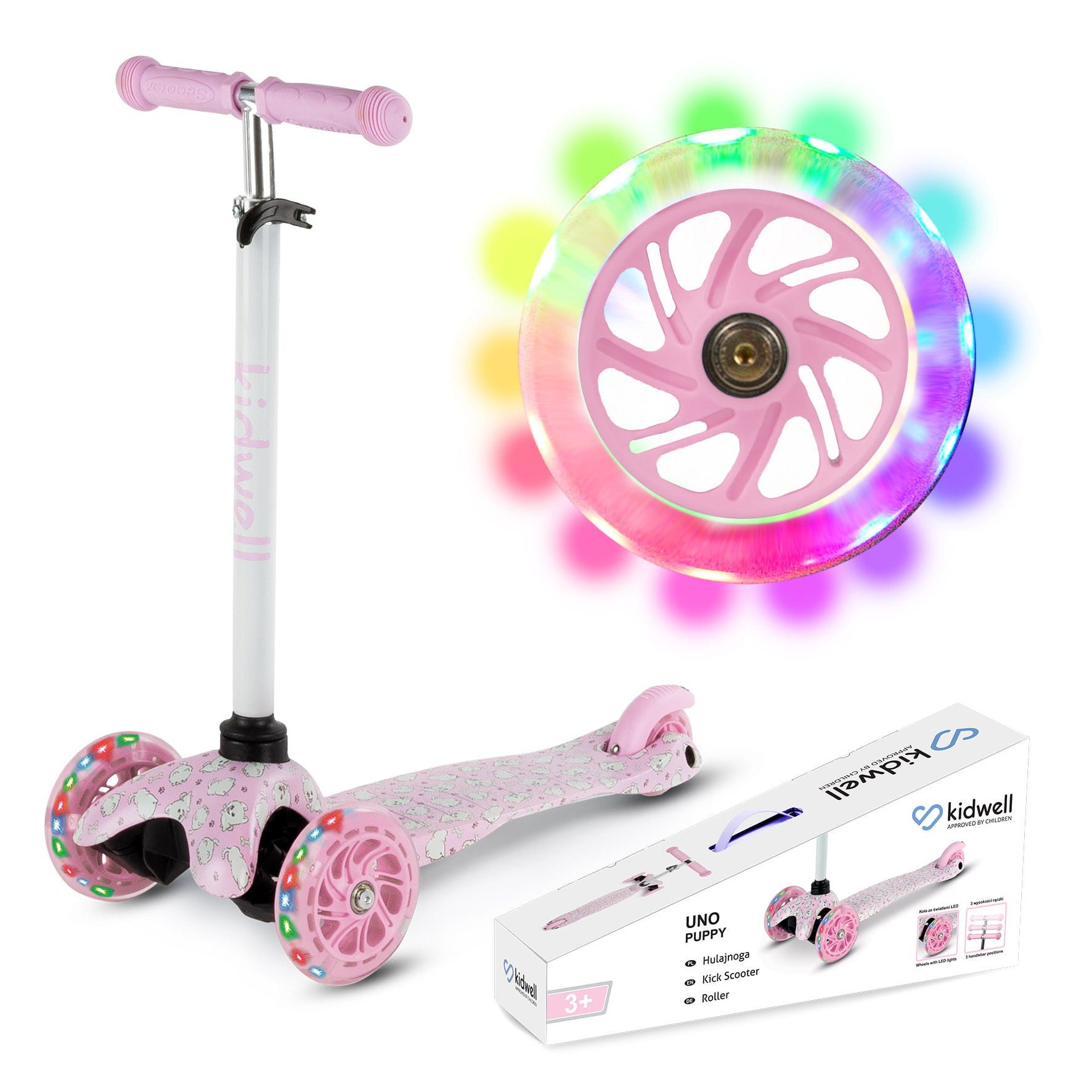 Dreiradscooter Kinderroller, Tretroller, Dreirad-Balance-Roller, Cityroller