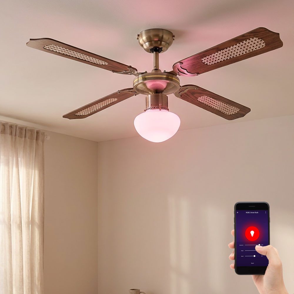 GLOBO LIGHTING Deckenventilator, Smart Decken Ventilator App Sprach Steuerung Luft Kühler Lampe