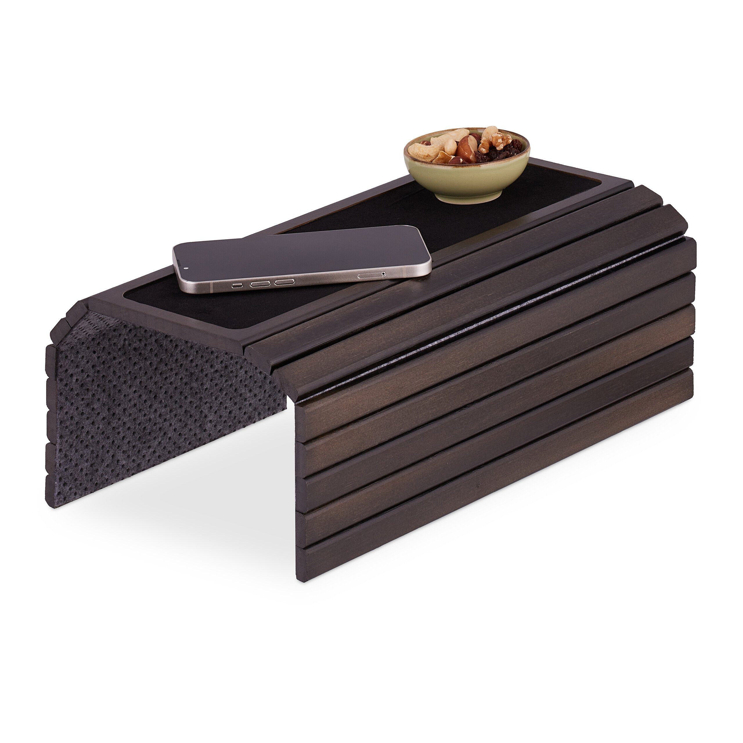 Tablett Sofatablett Bambus dunkelbraun