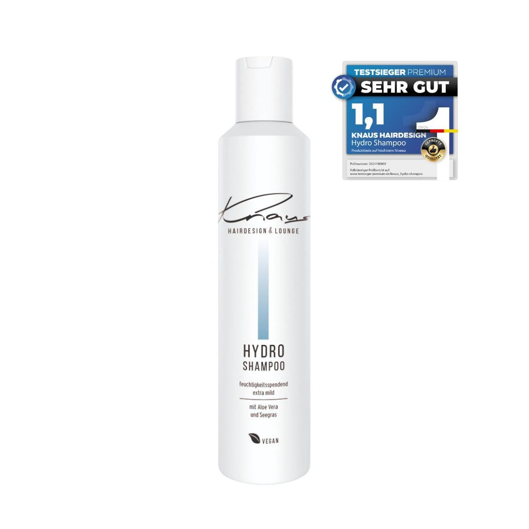 Knaus Hairdesign Haarshampoo B3 HYDRO Shampoo für trockenes, strapaziertes und gefärbtes Haar, Verleiht dem Haar Glanz & verbessert die Kämmbarkeit.
