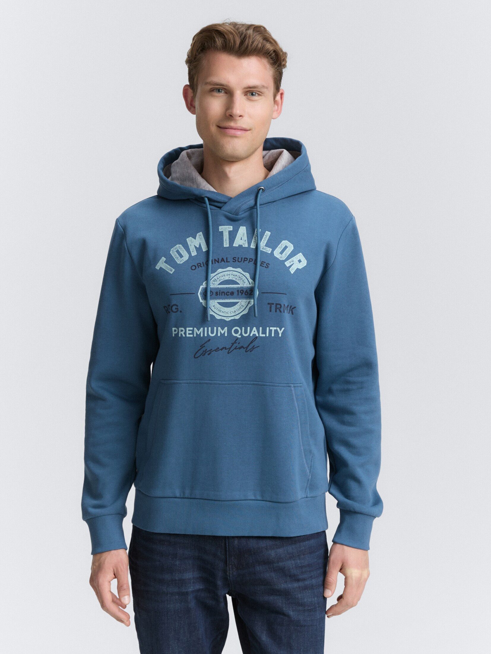 TOM TAILOR Sweatshirt Strick & Sweatshirts Hoodie Sweatshirt mit Logo-Print