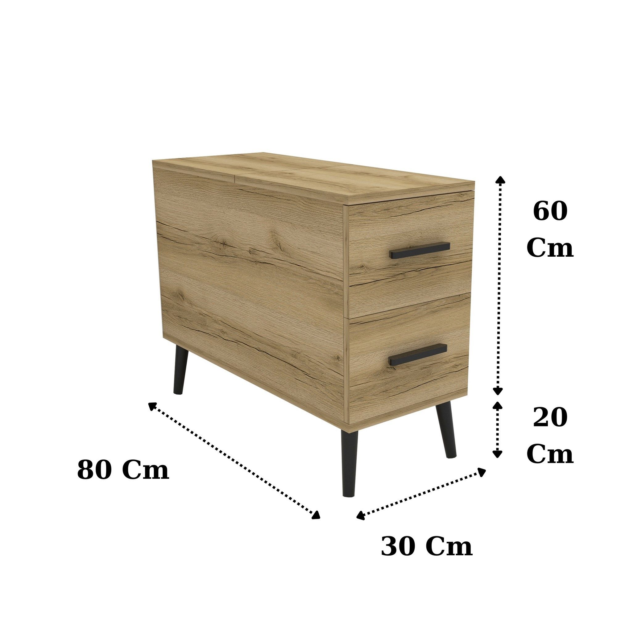 Couchtisch 100% MELAMINE COATED PARTICLE BOARD, 80 cm x 80 cm x 30 cm N4721